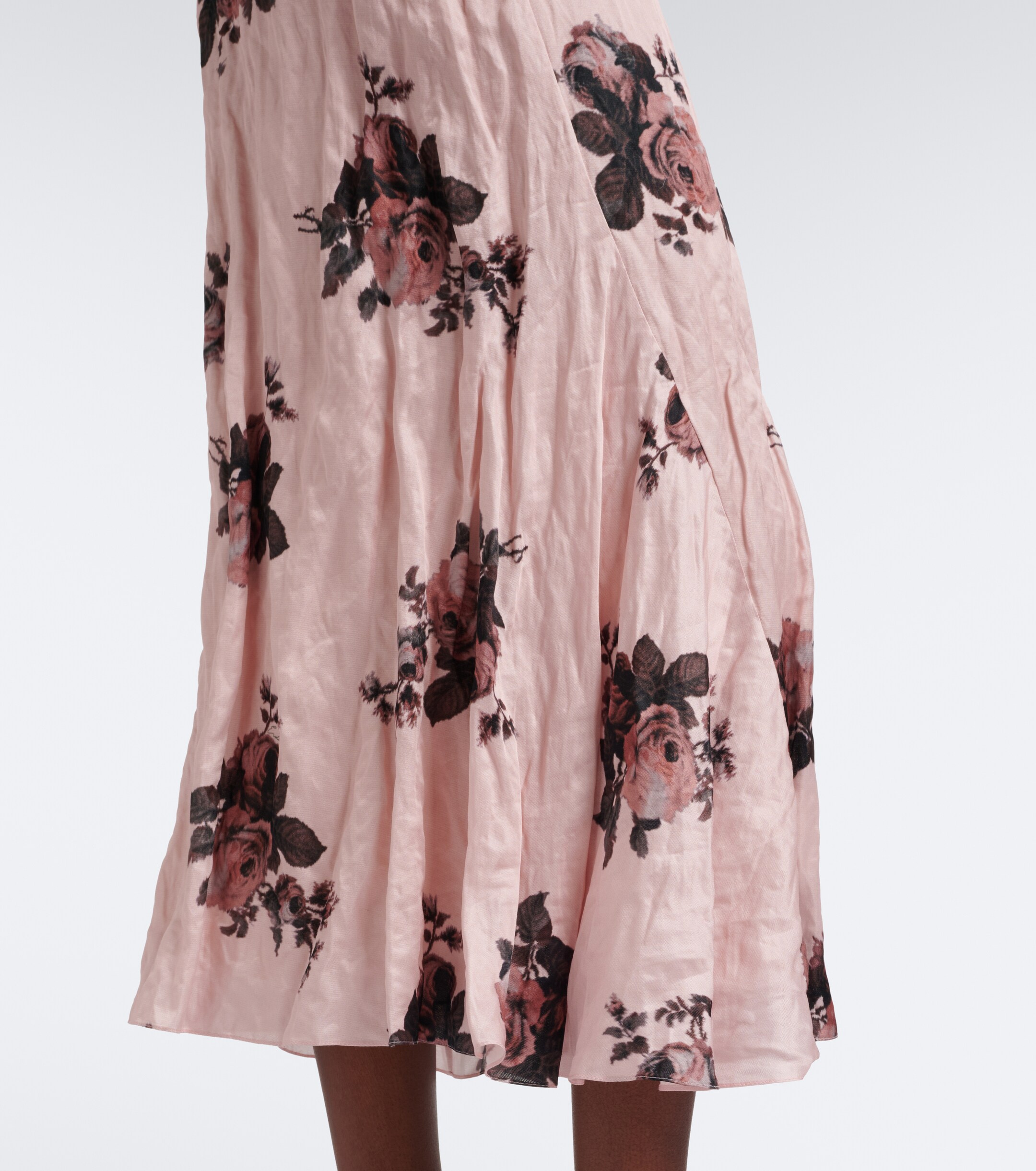 Erdem Erdem Floral satin midi skirt