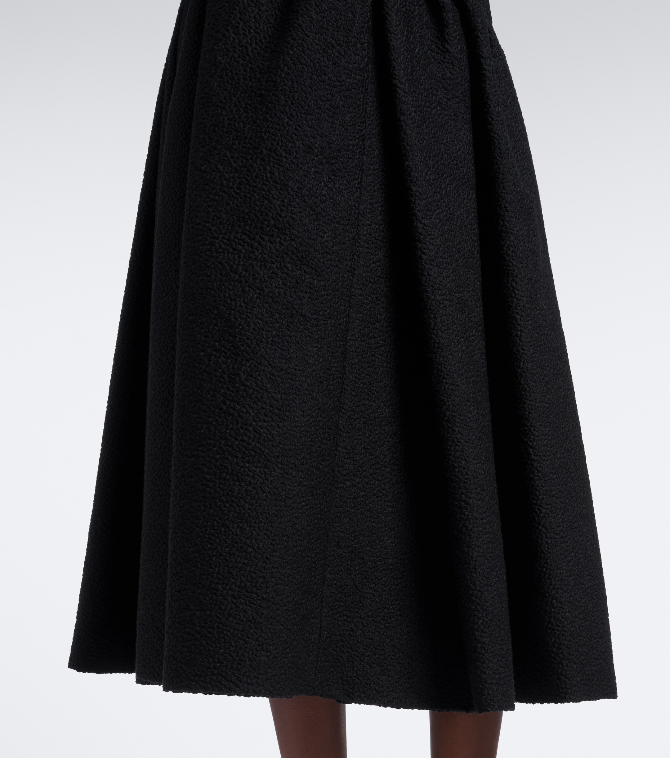 Dolce&Gabbana Dolce & Gabbana Gathered wool and silk-blend midi skirt