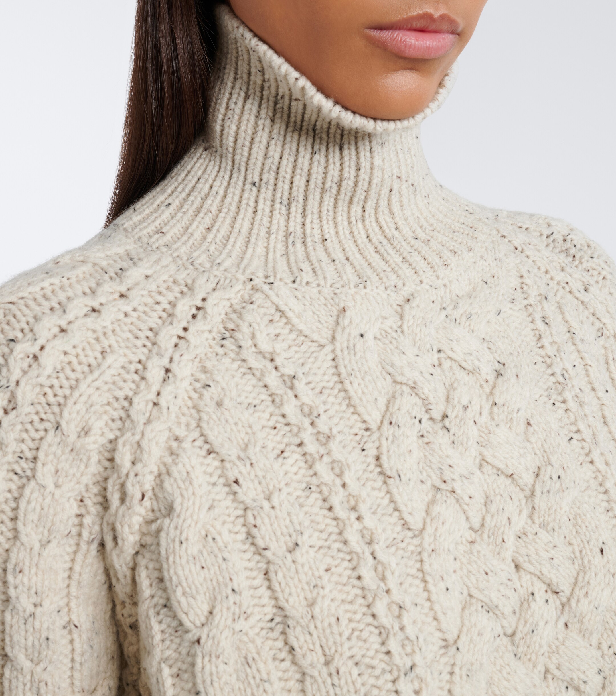TOTEME Toteme Cable-knit wool turtleneck sweater