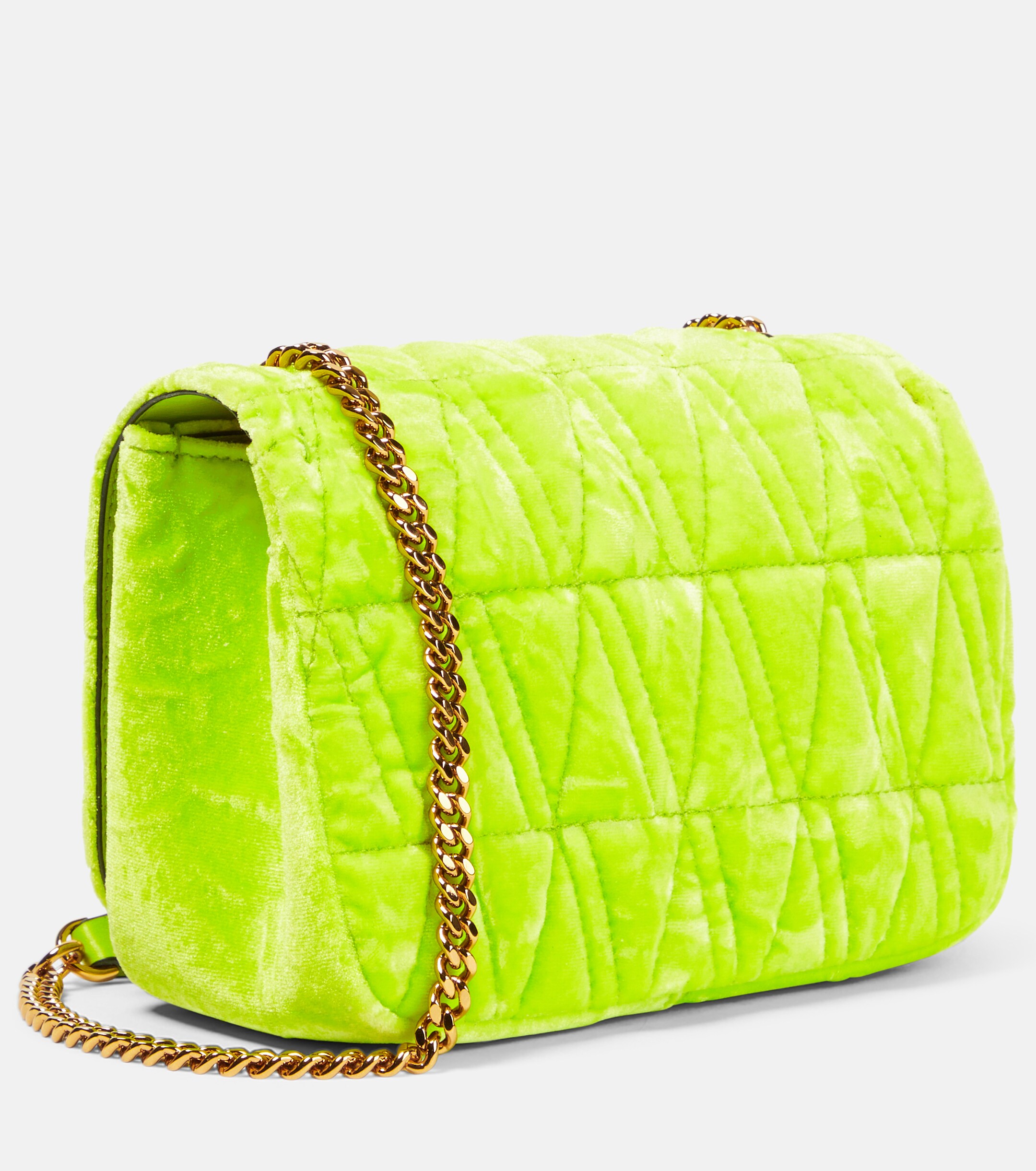 Versace Virtus Small velvet shoulder bag