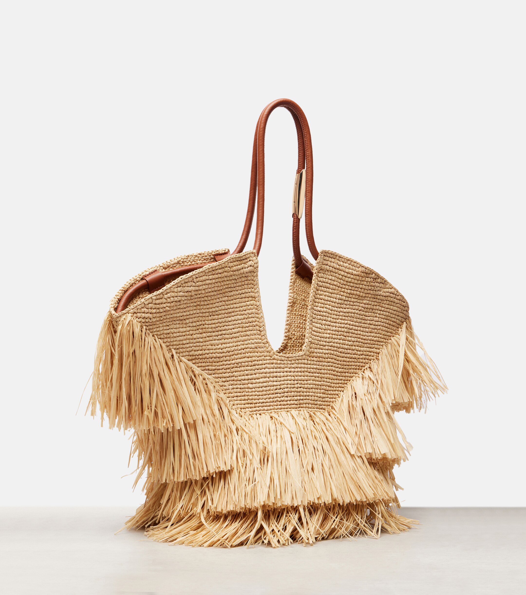 Zimmermann Goldentime Medium raffia tote bag