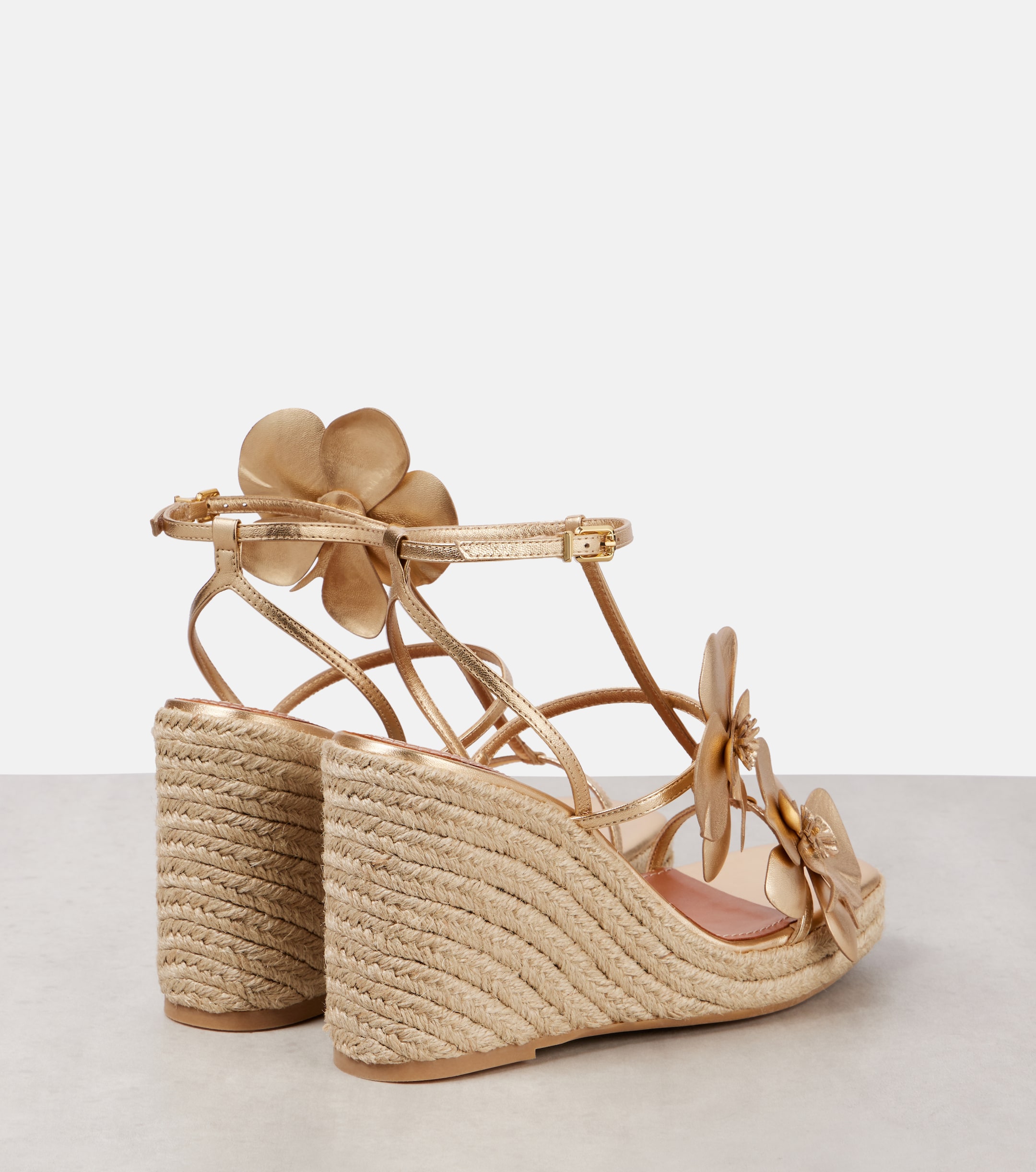 Zimmermann Orchid 110 metallic leather wedge sandals