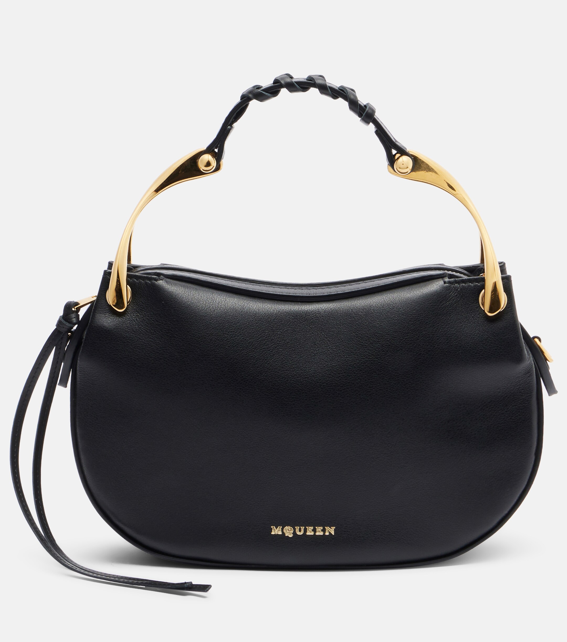 McQueen Wishbone Mini leather top-handle bag