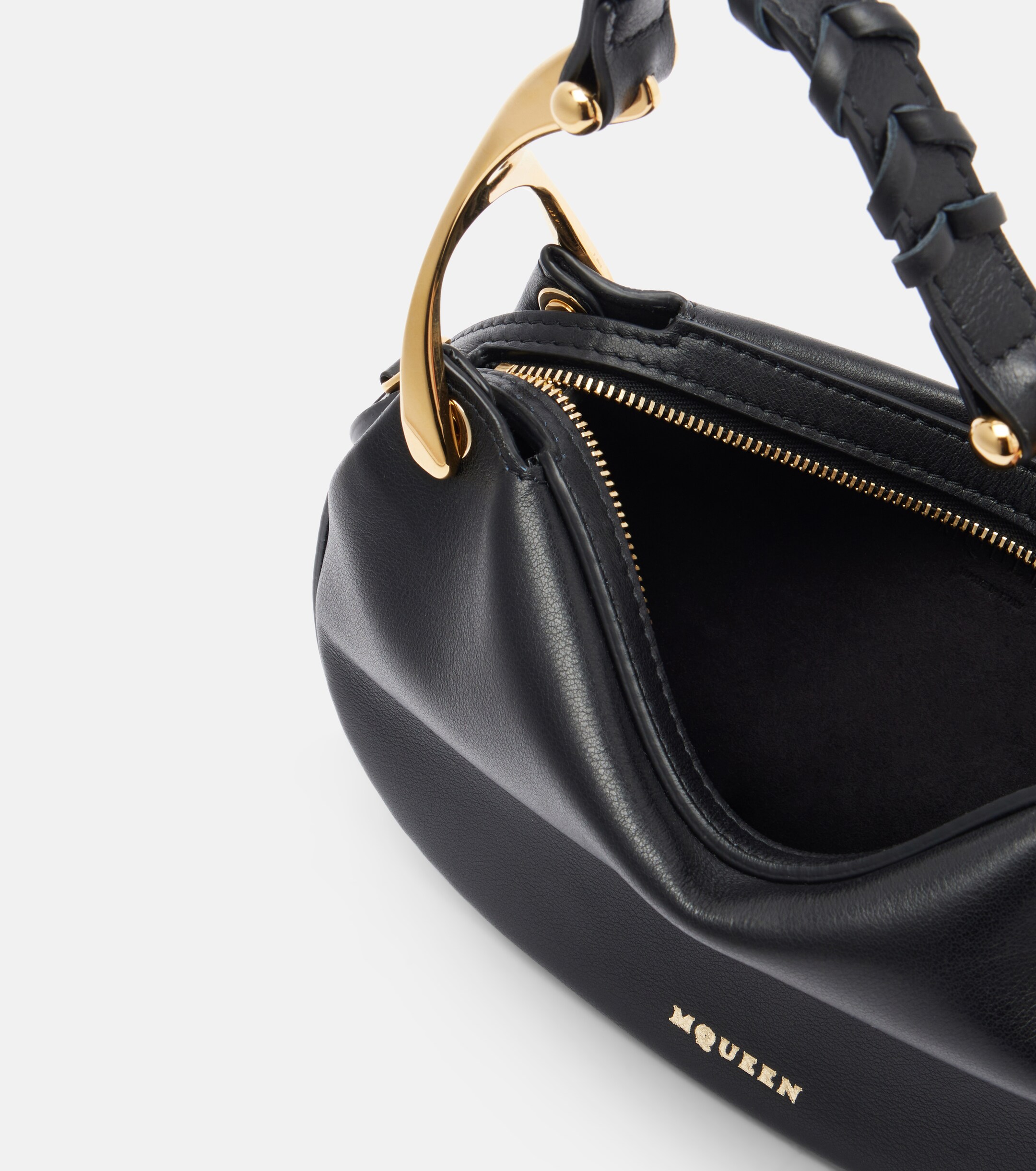 McQueen Wishbone Mini leather top-handle bag