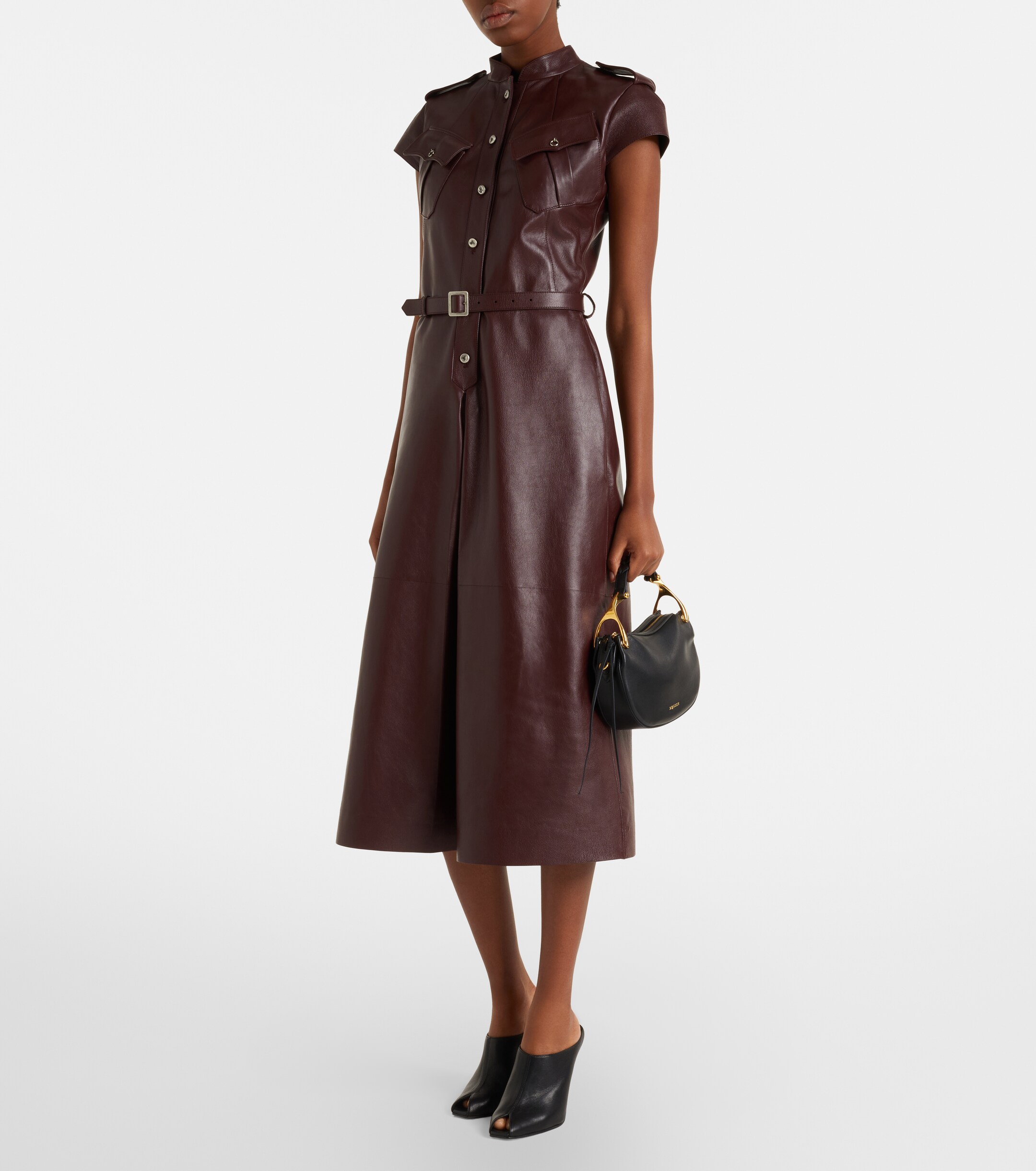 McQueen Wishbone Mini leather top-handle bag
