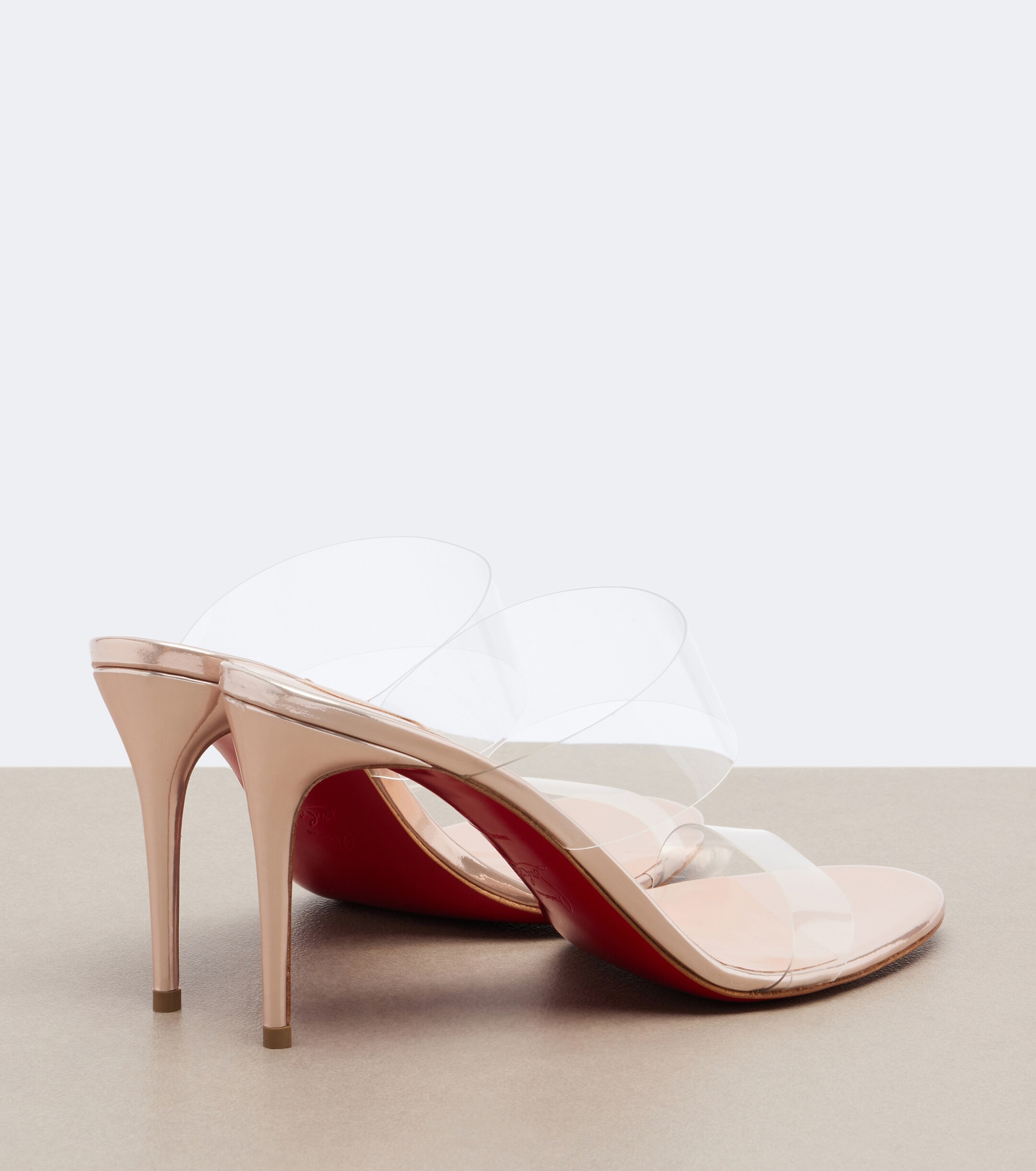 CHRISTIAN LOUBOUTIN Christian Louboutin Just Nothing leather-trimmed TPU mules