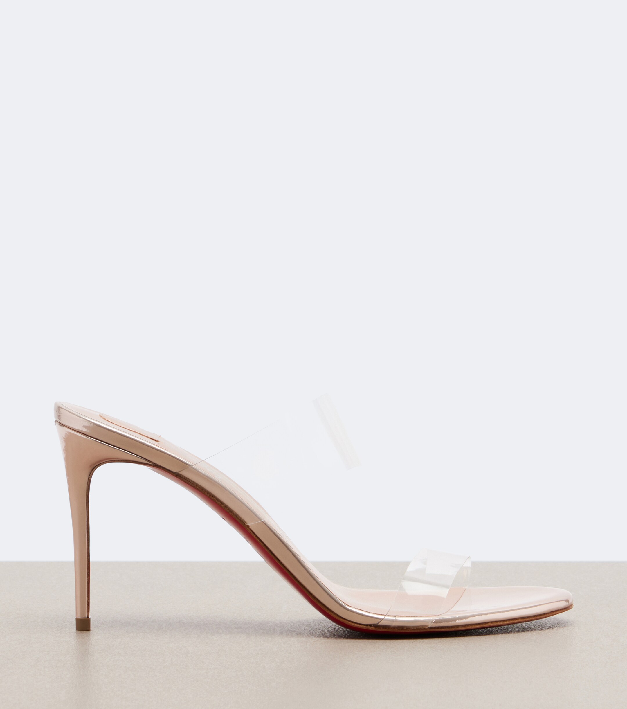 CHRISTIAN LOUBOUTIN Christian Louboutin Just Nothing leather-trimmed TPU mules