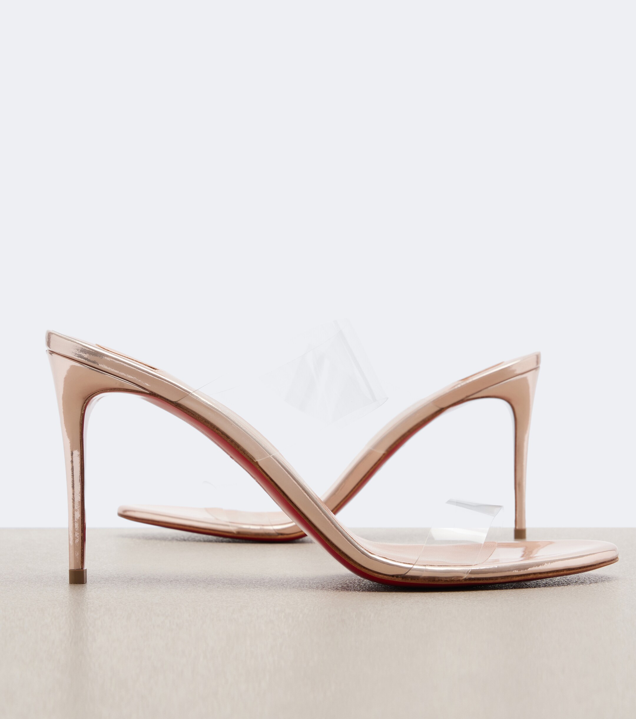 CHRISTIAN LOUBOUTIN Christian Louboutin Just Nothing leather-trimmed TPU mules