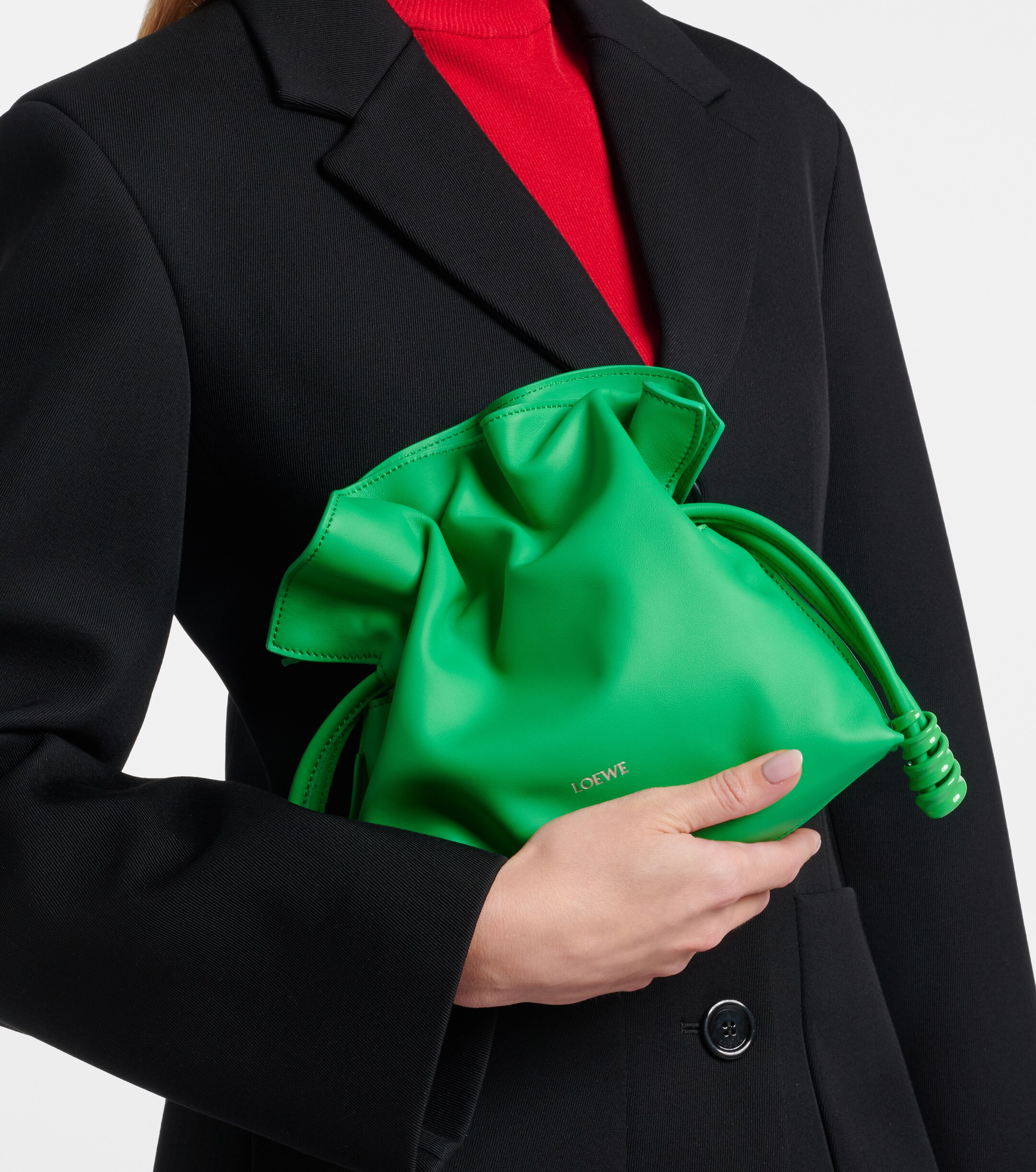 Loewe Flamenco Coil Mini leather clutch