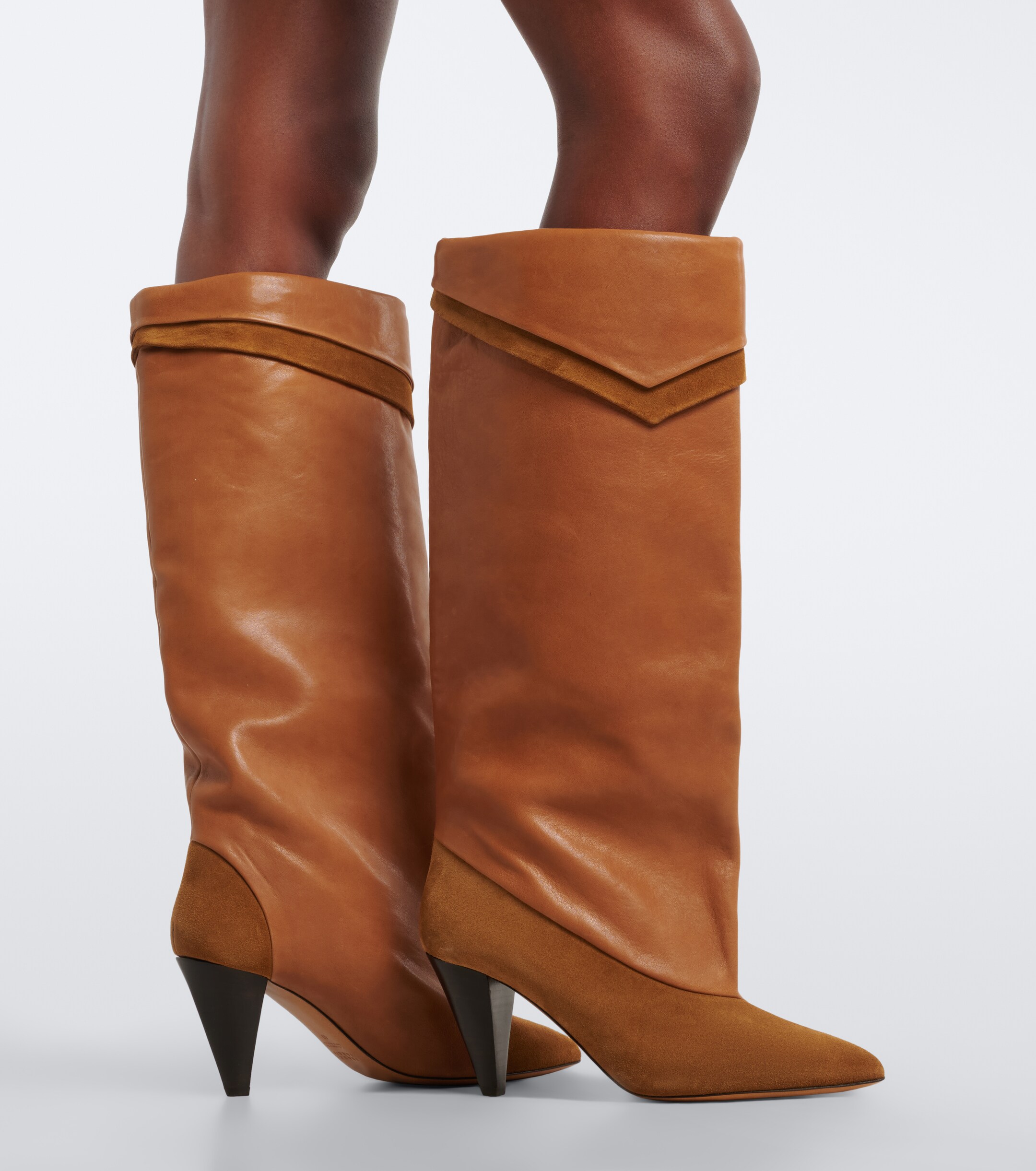 Isabel Marant Isabel Marant Lezra suede and leather knee-high boots