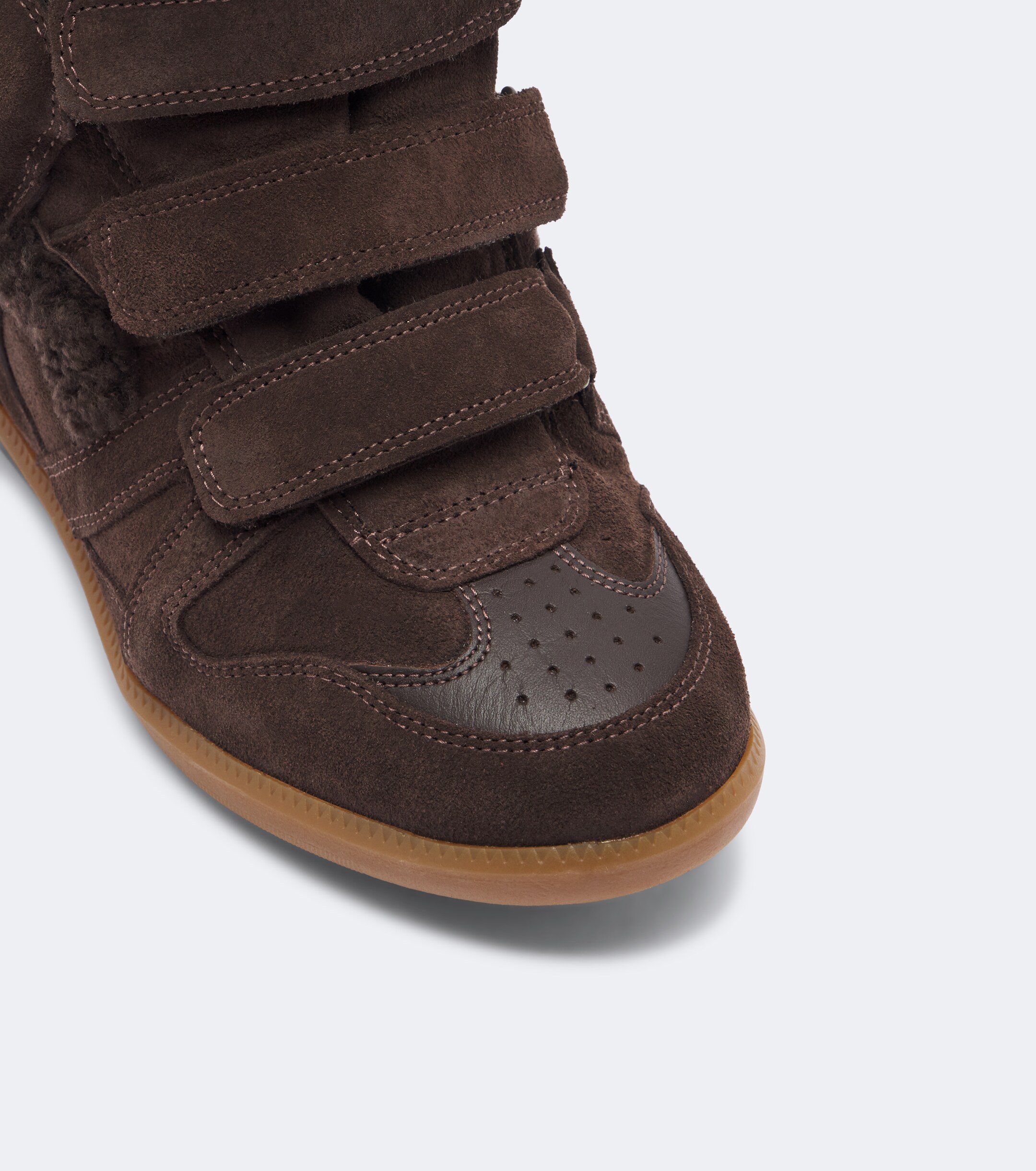 Isabel Marant Isabel Marant Bekett shearling-lined suede wedge sneakers