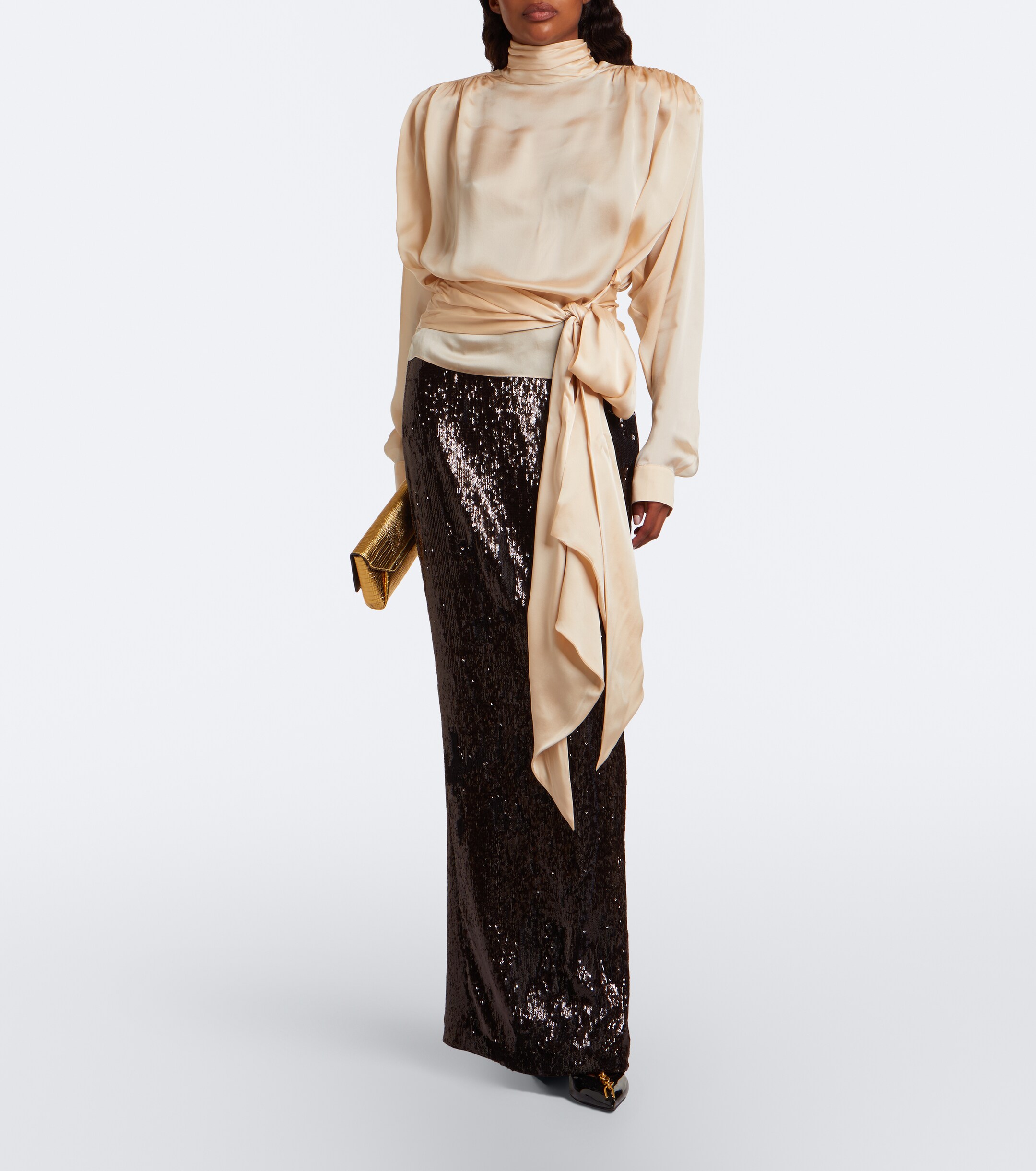 Balmain Balmain Sequined maxi skirt
