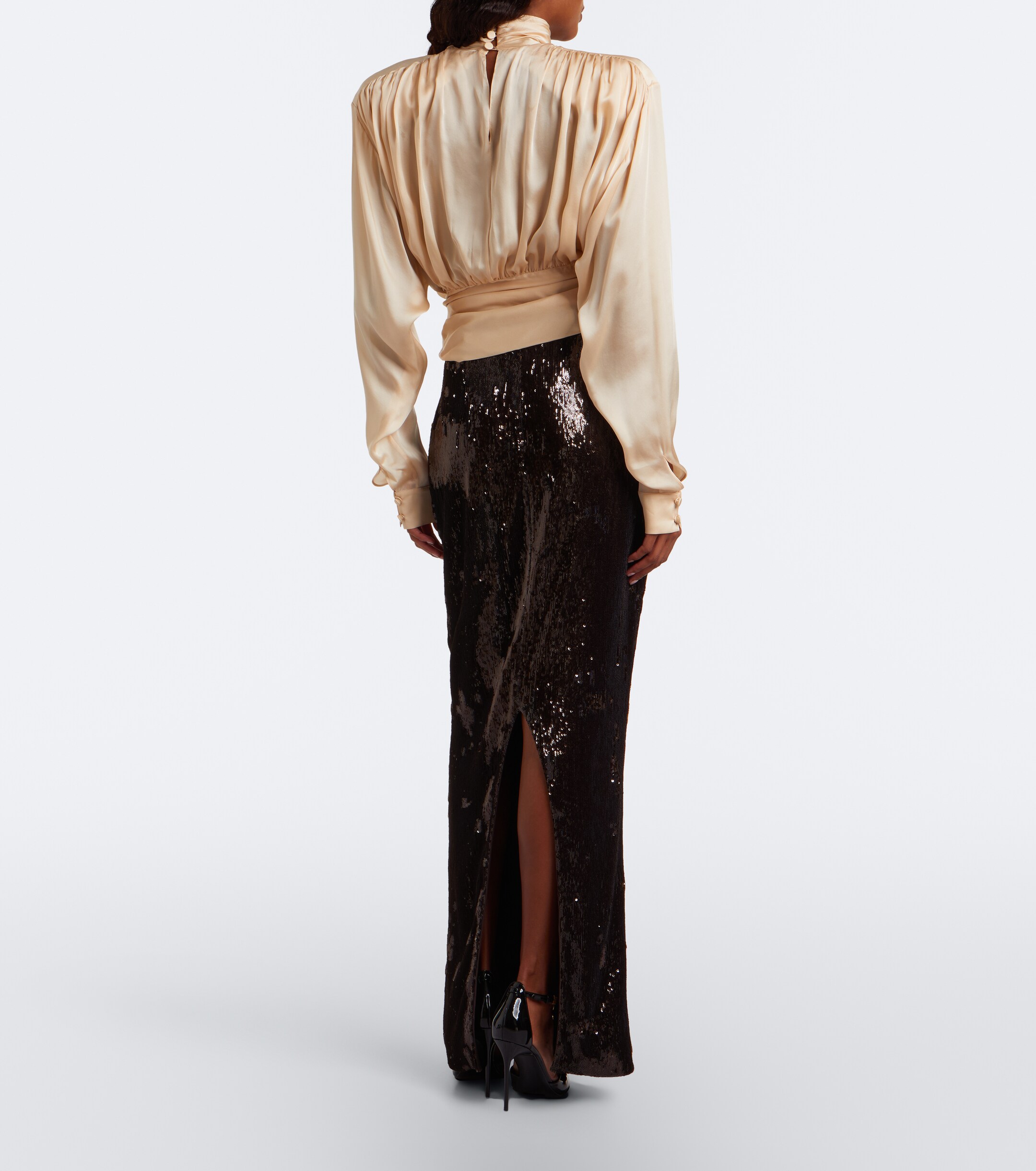 Balmain Balmain Sequined maxi skirt