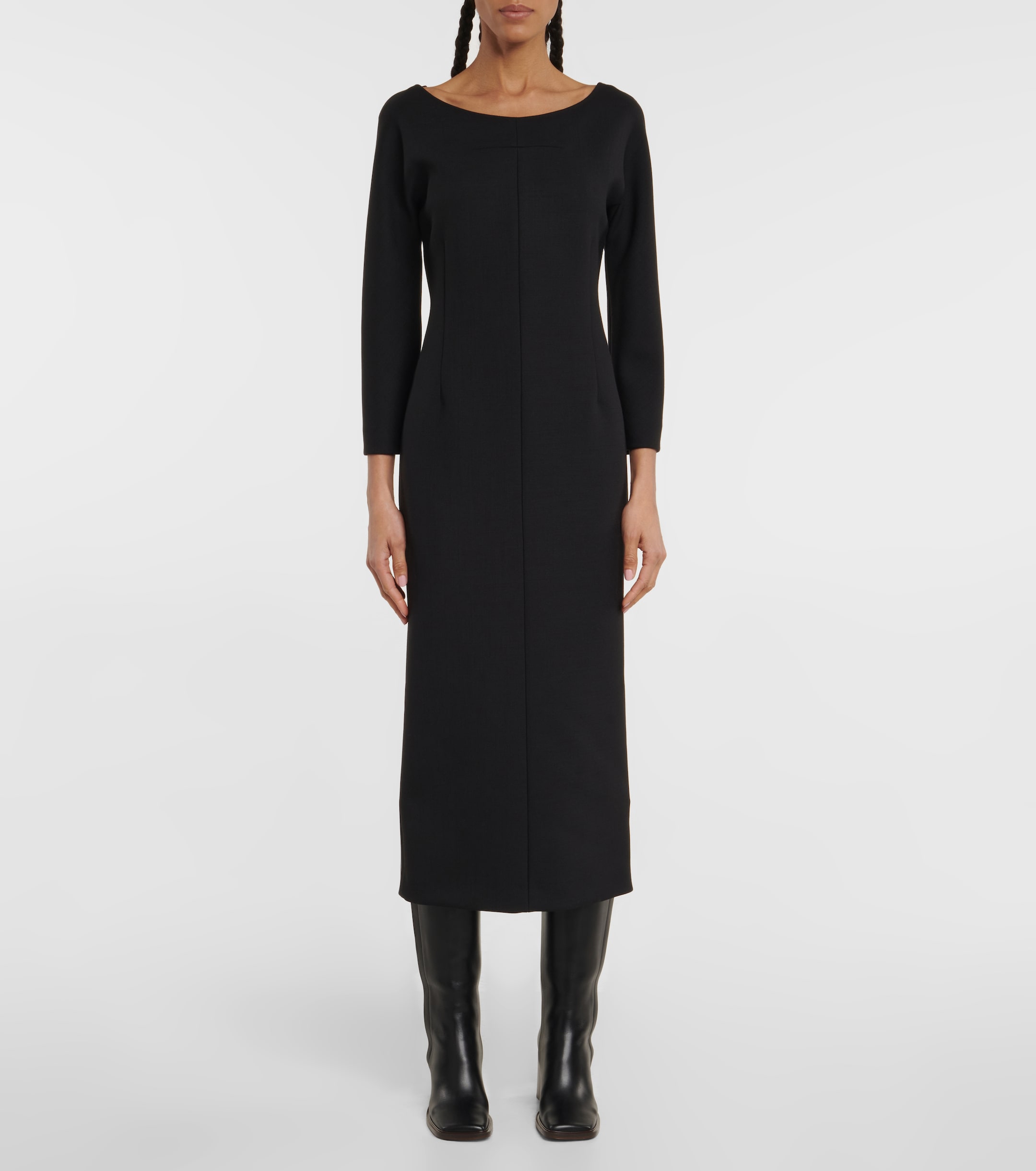 the row midi dress THE ROW Garfield Silk Midi Dress