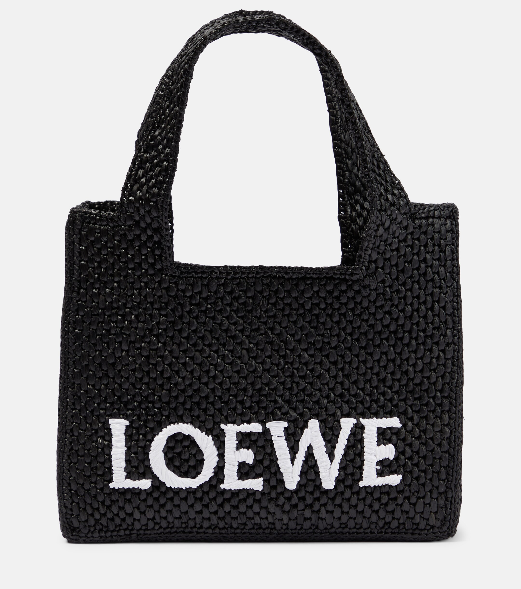 Loewe Paula's Ibiza Mini raffia top-handle bag