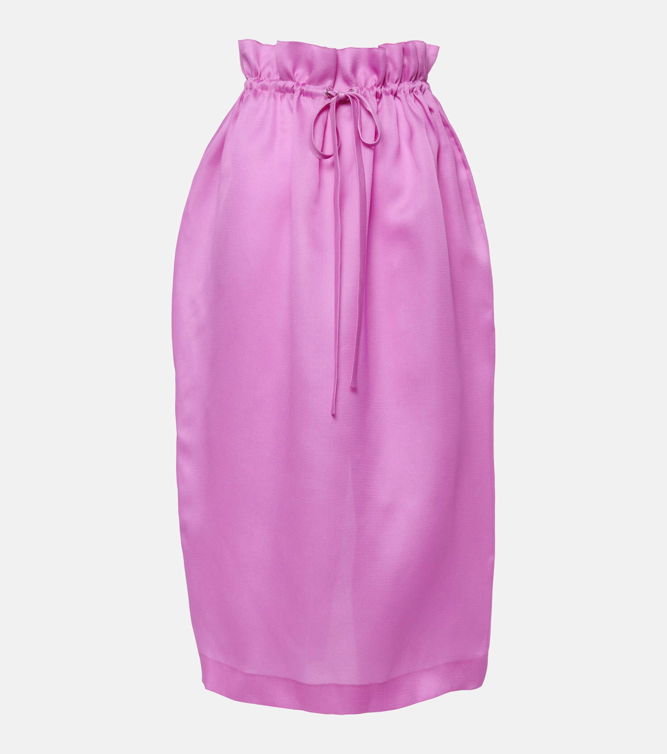 KHAITE Ember silk gazar midi skirt