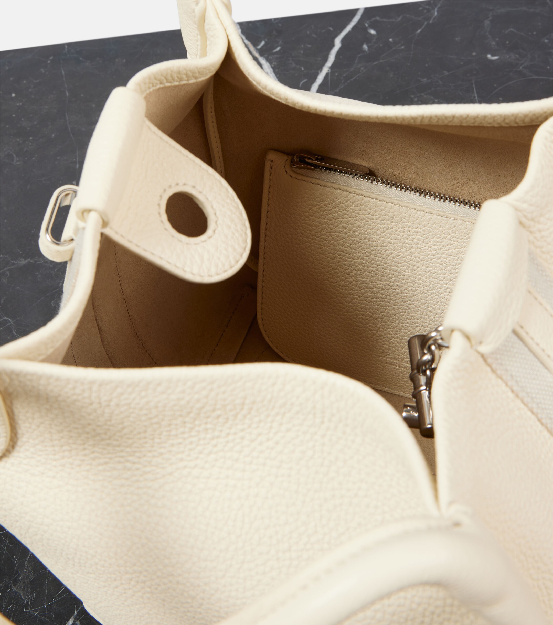 Loro Piana Bale Small leather shoulder bag