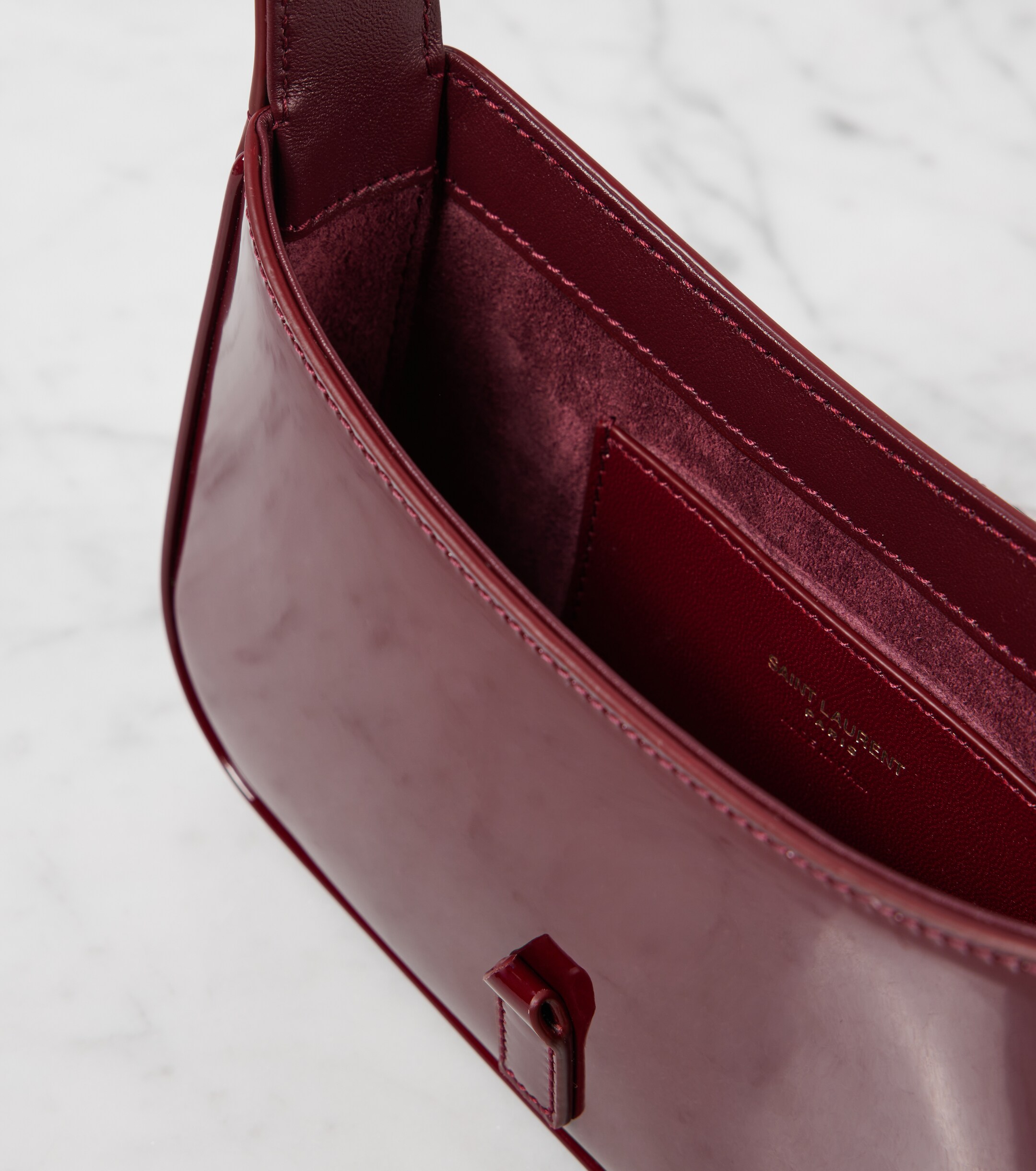 Saint Laurent Le 5 à 7 Mini patent leather shoulder bag