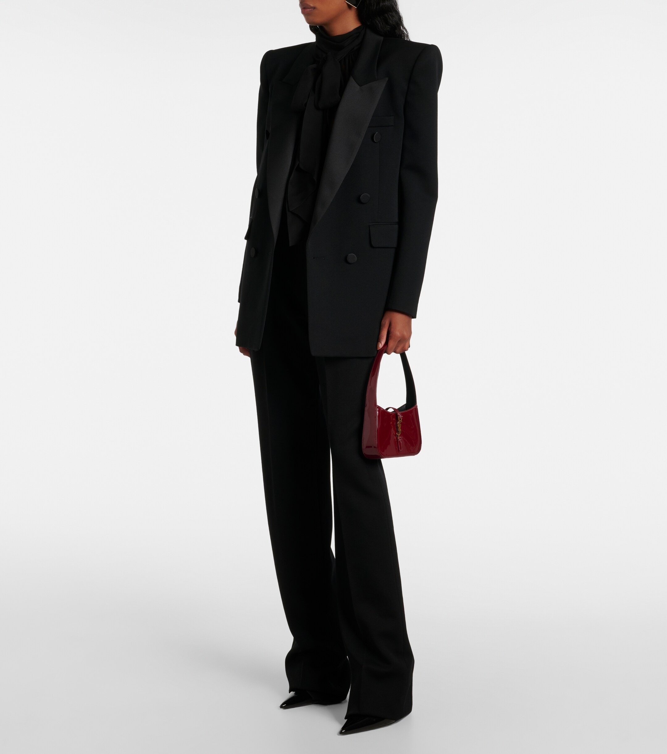 Saint Laurent Le 5 à 7 Mini patent leather shoulder bag