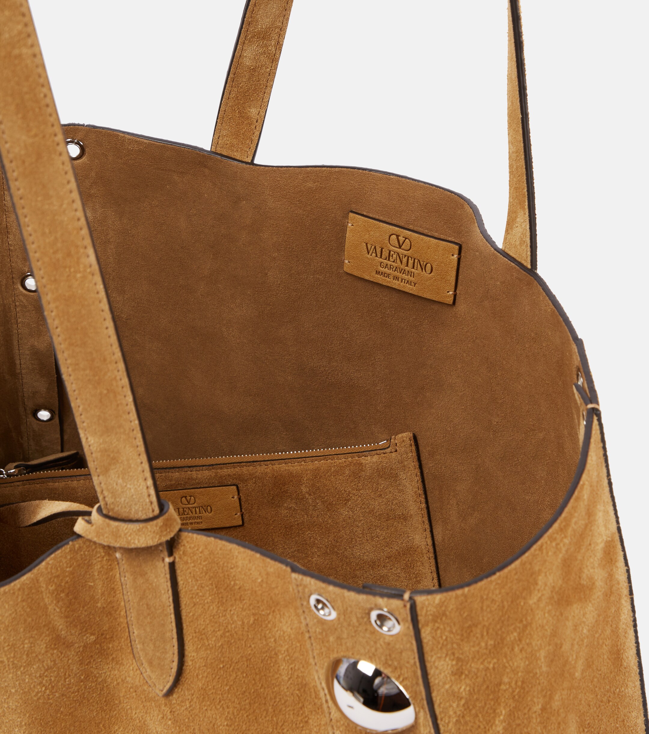 Valentino Garavani Nellcôte Medium studded suede shopper thumbnail