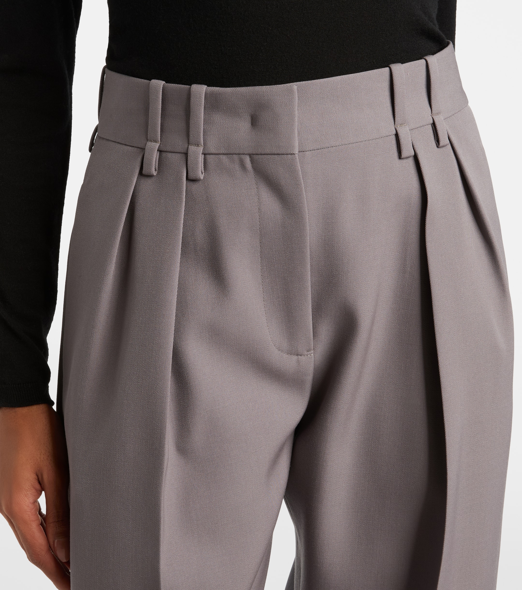 Jil Sander - Wool gabardine wide-leg pants | Plush
