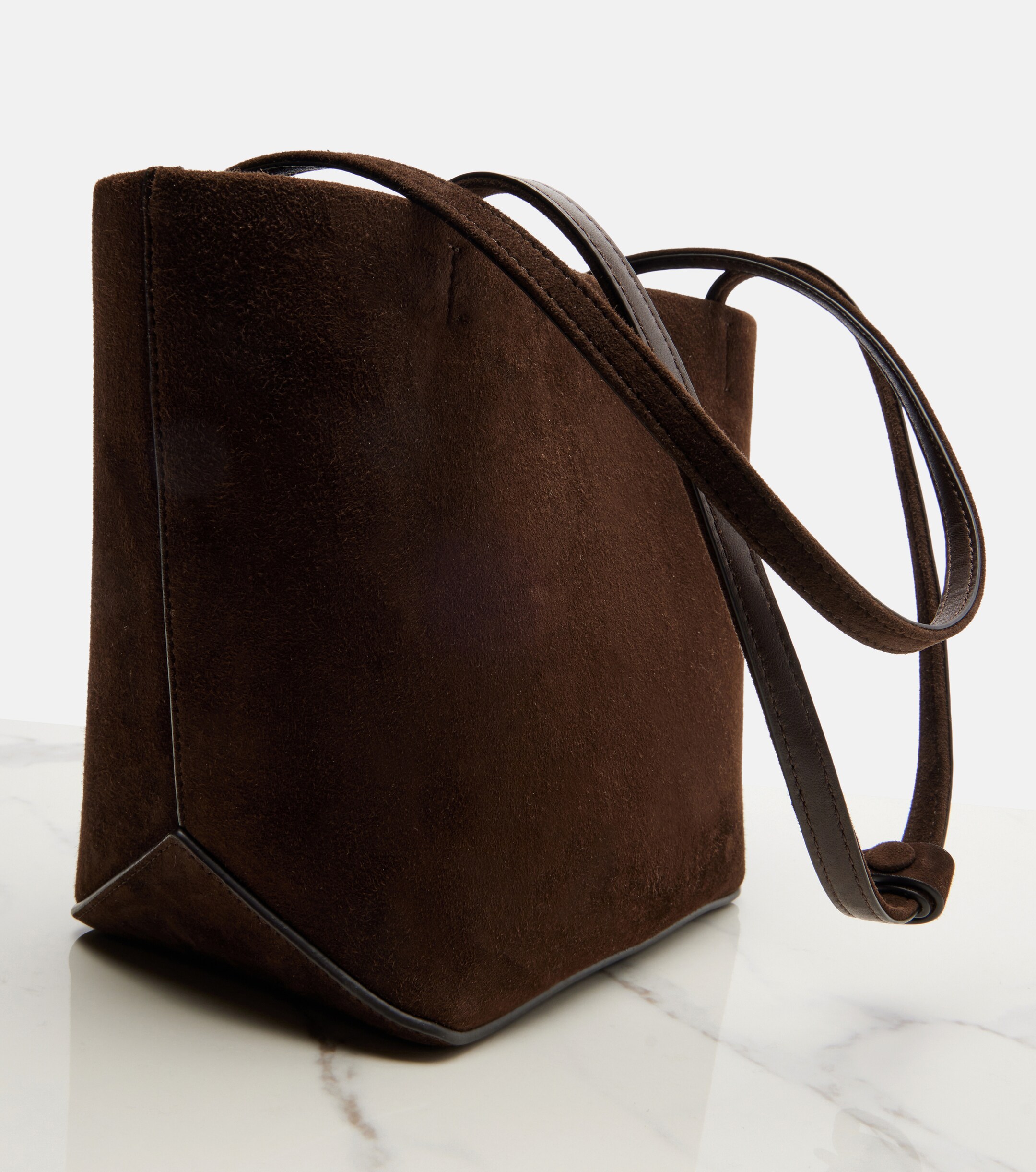 The Row Park Edge Medium suede tote bag