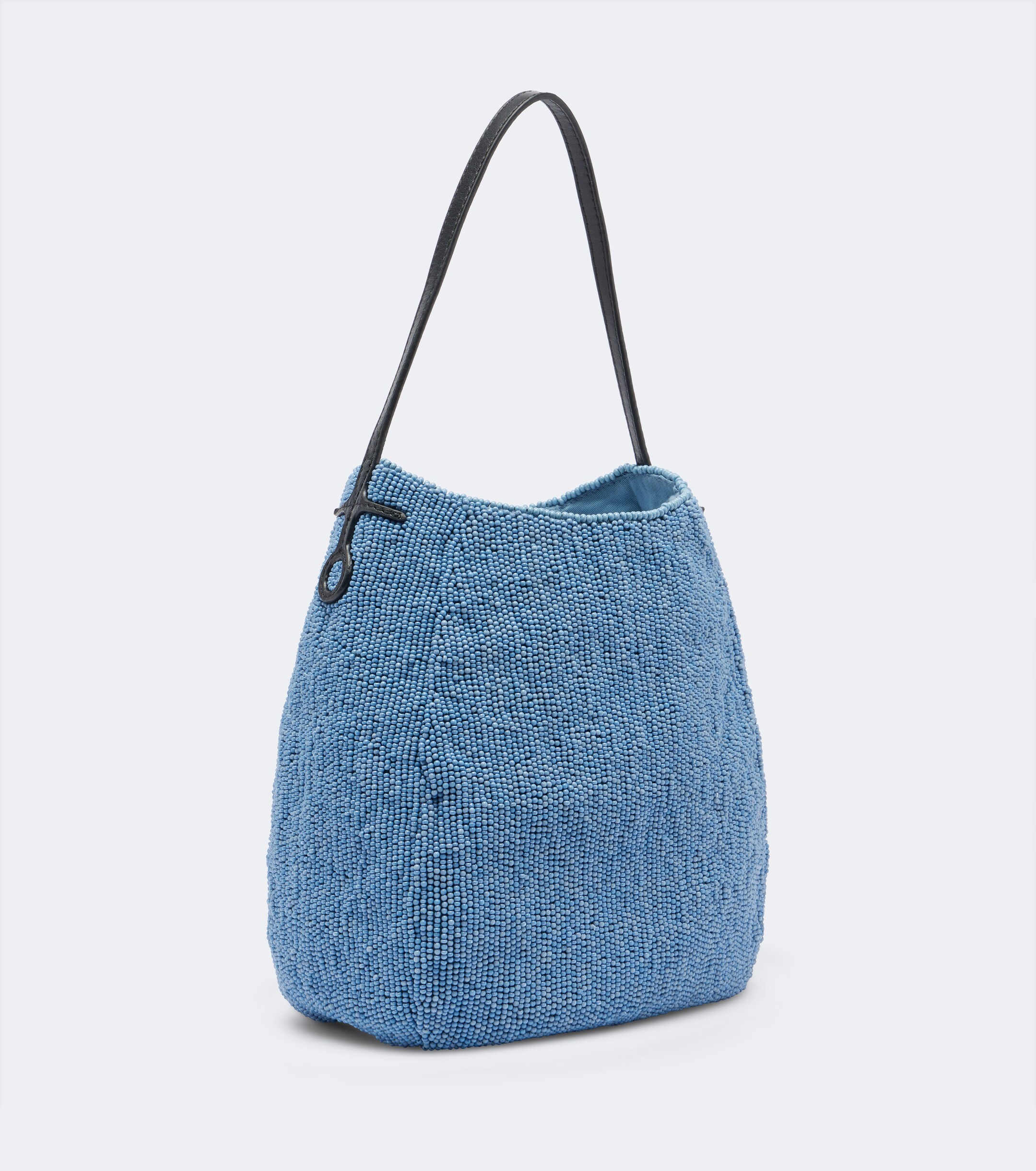 Jw Anderson Bulb Small beaded leather-trimmed shoulder bag