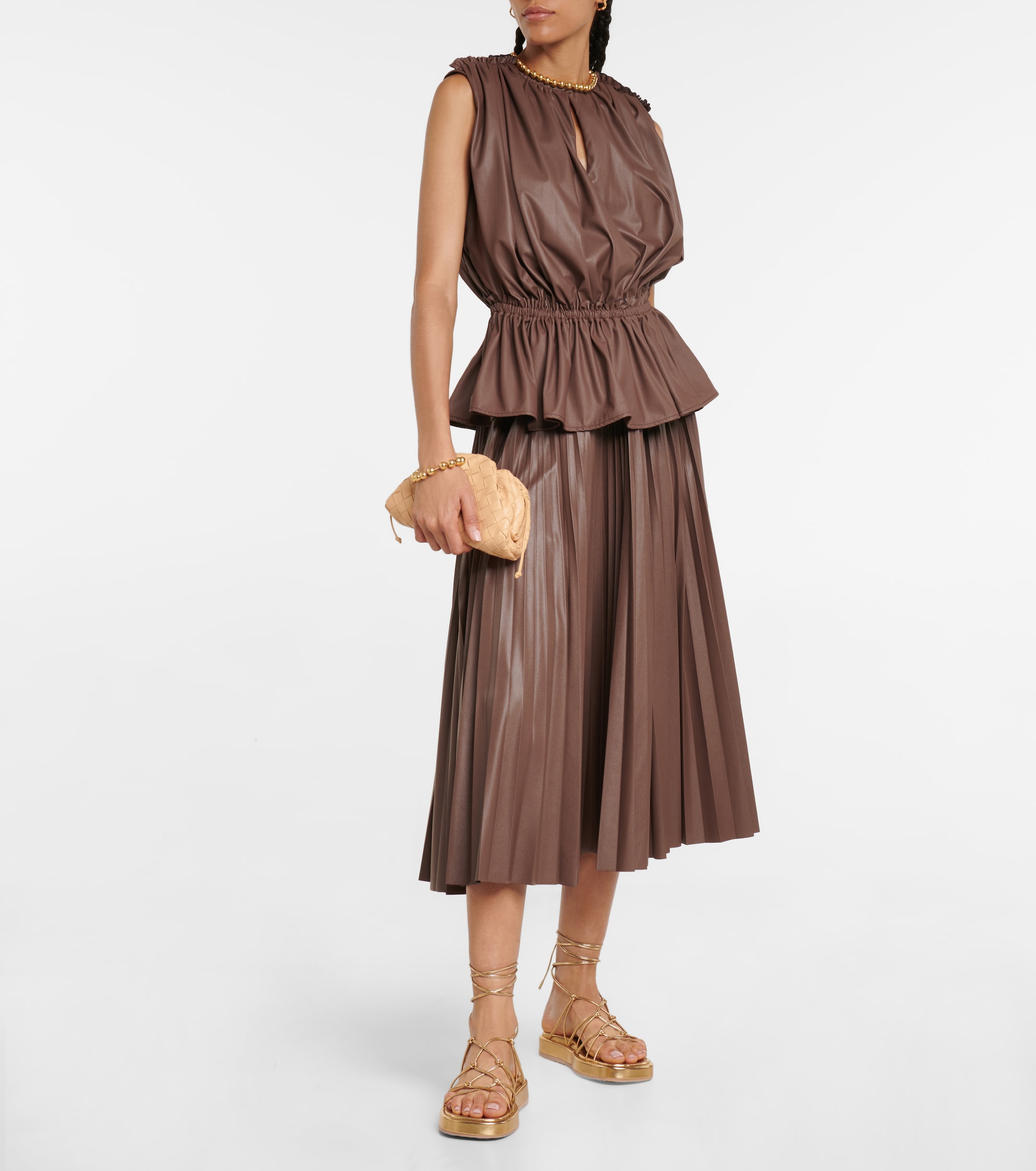 Altuzarra Baldur pleated peplum top