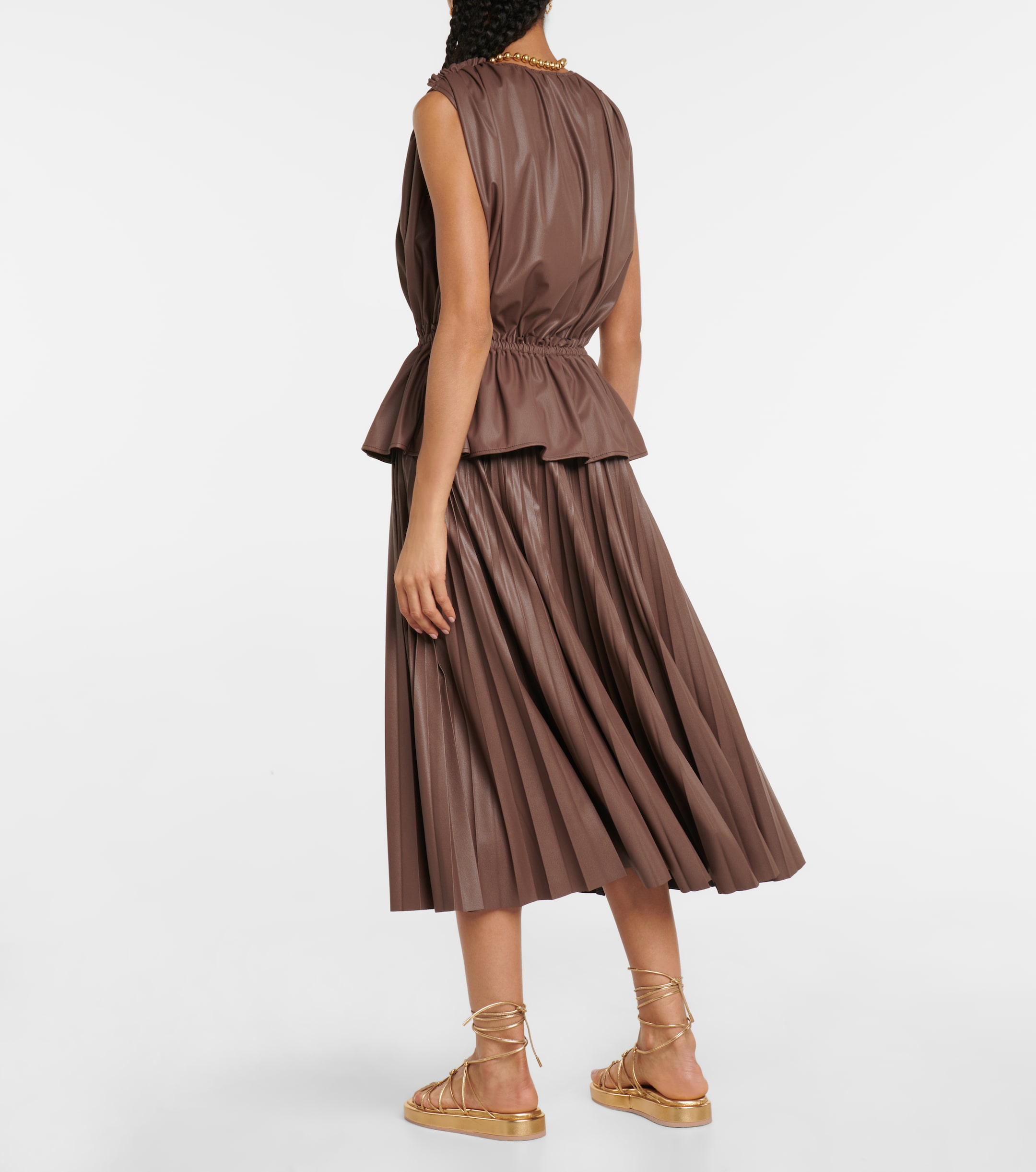 Altuzarra Baldur pleated peplum top