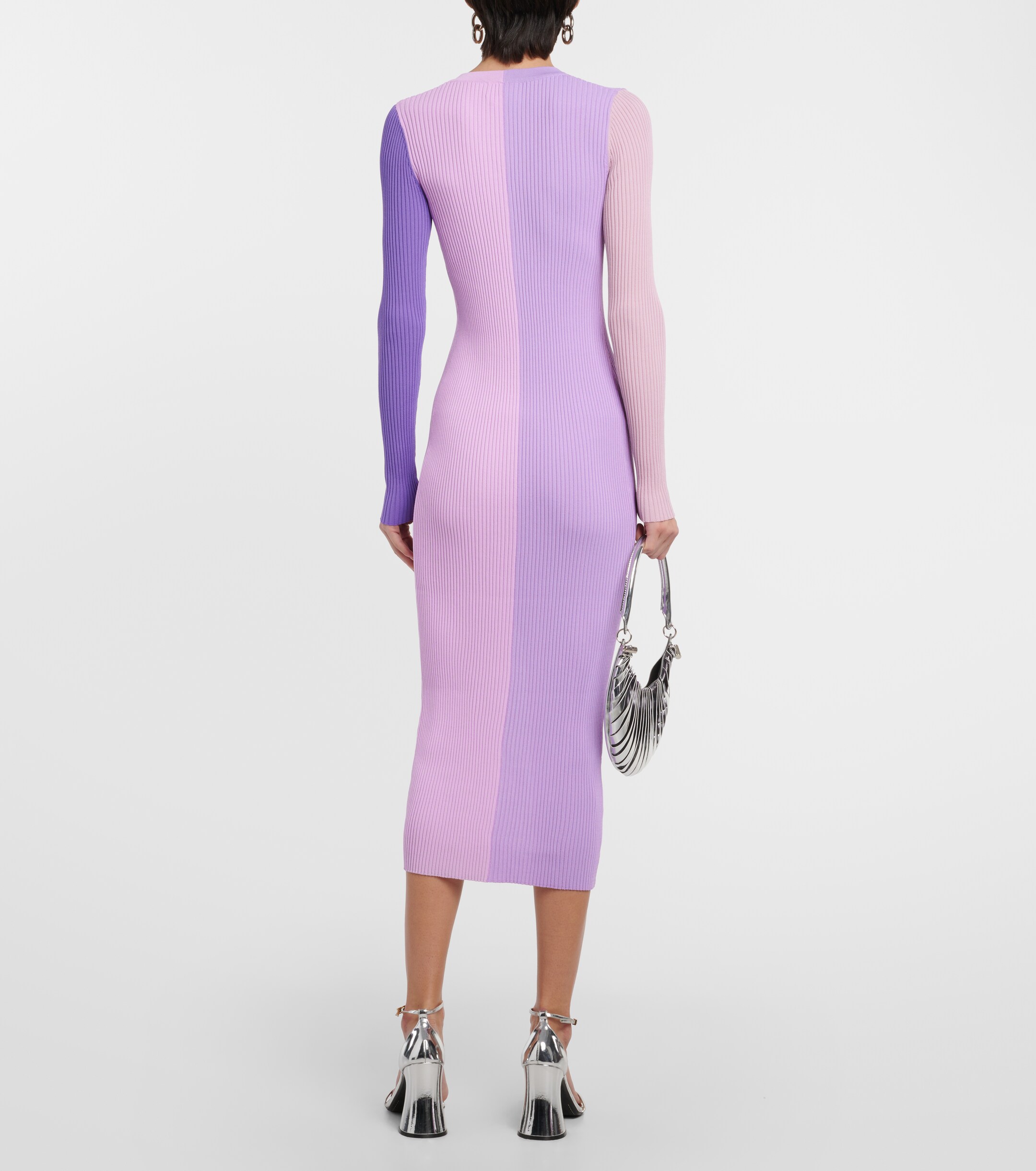 staud purple & pink shoko midi dress Staud Pink & Purple Shoko Midi Dress Staud