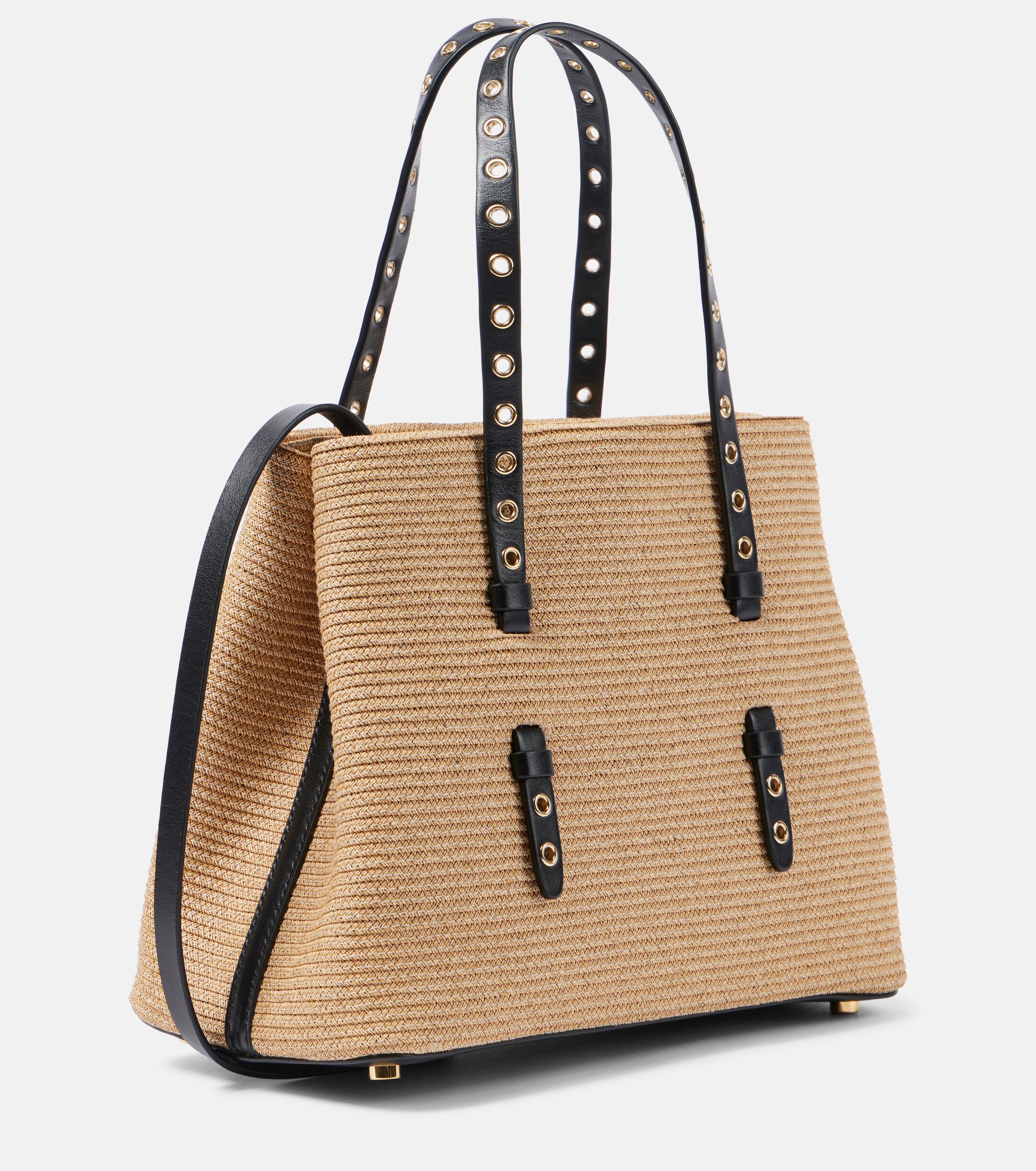 Alaïa Mina 25 Medium paper straw tote bag