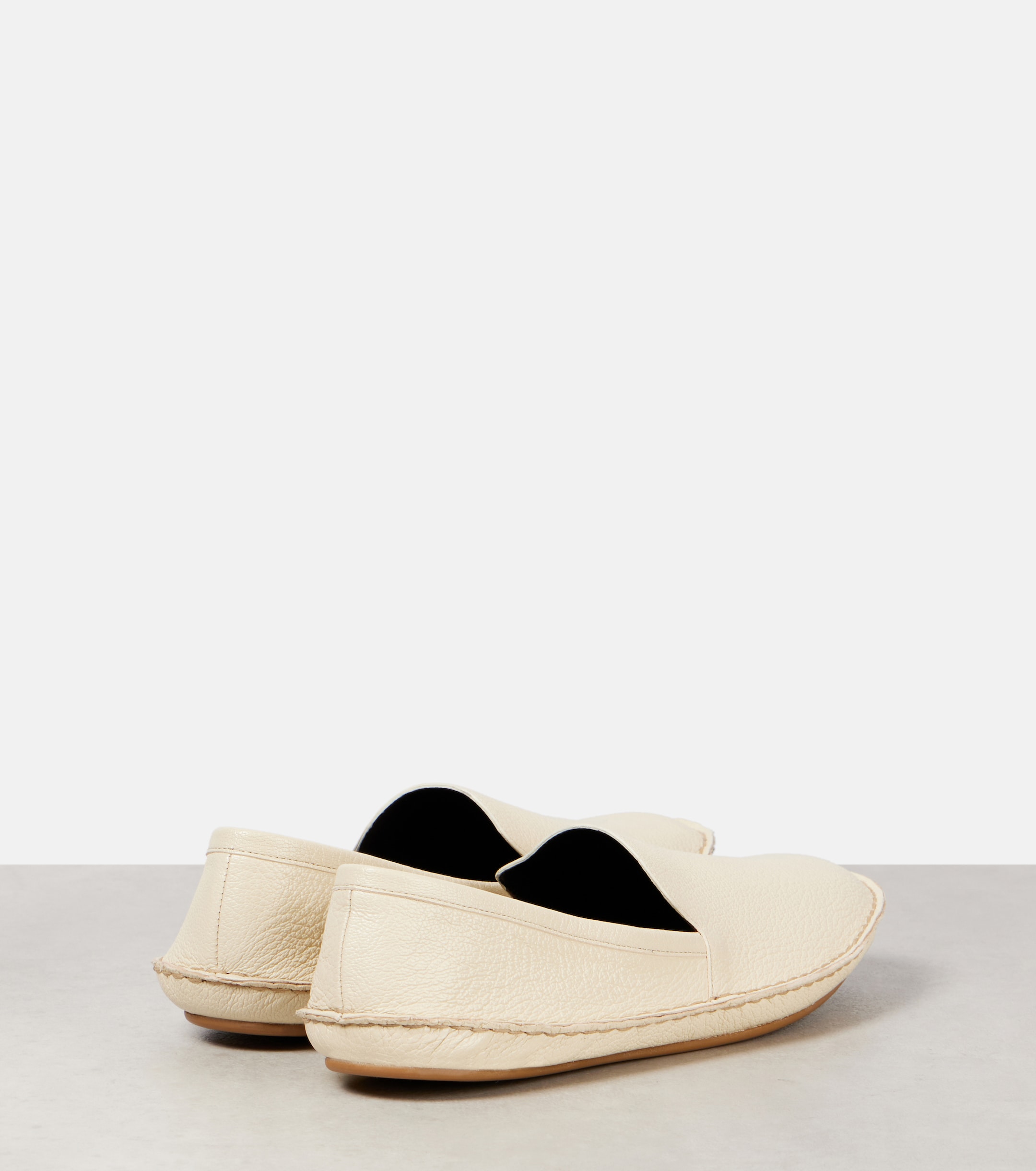 The Row Vasko leather slip-on shoes