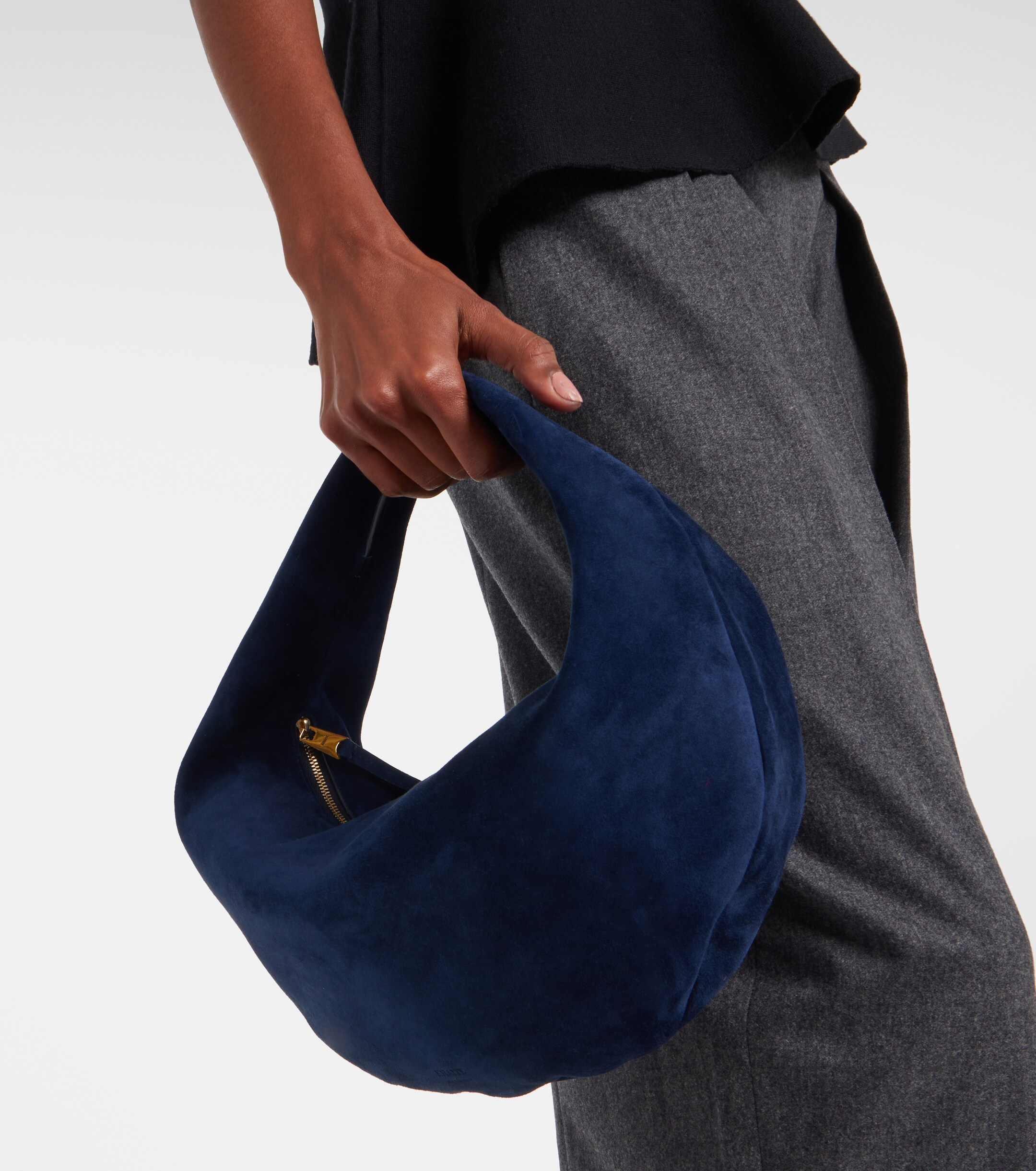 KHAITE Olivia Medium suede shoulder bag