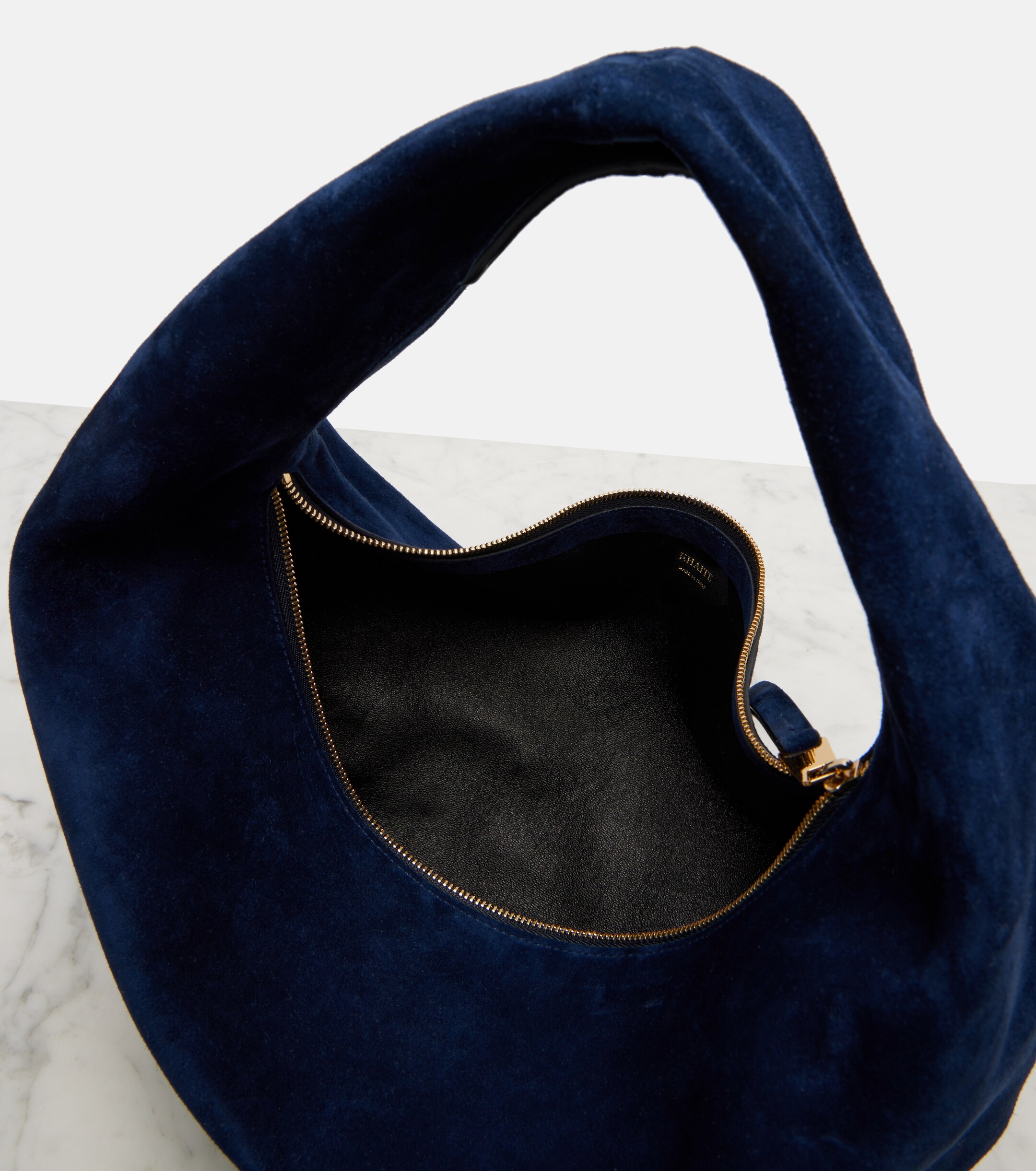 KHAITE Olivia Medium suede shoulder bag