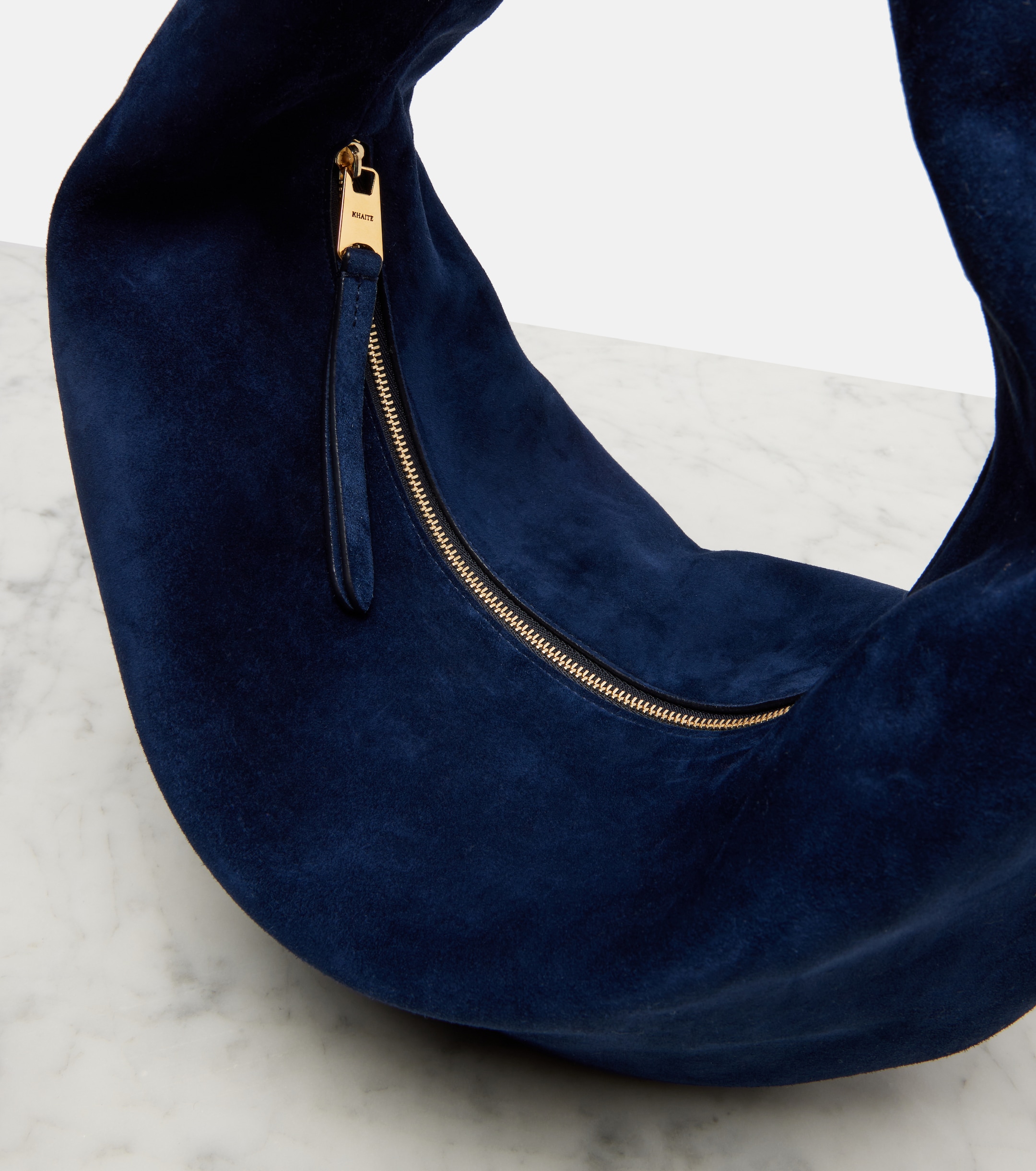 KHAITE Olivia Medium suede shoulder bag