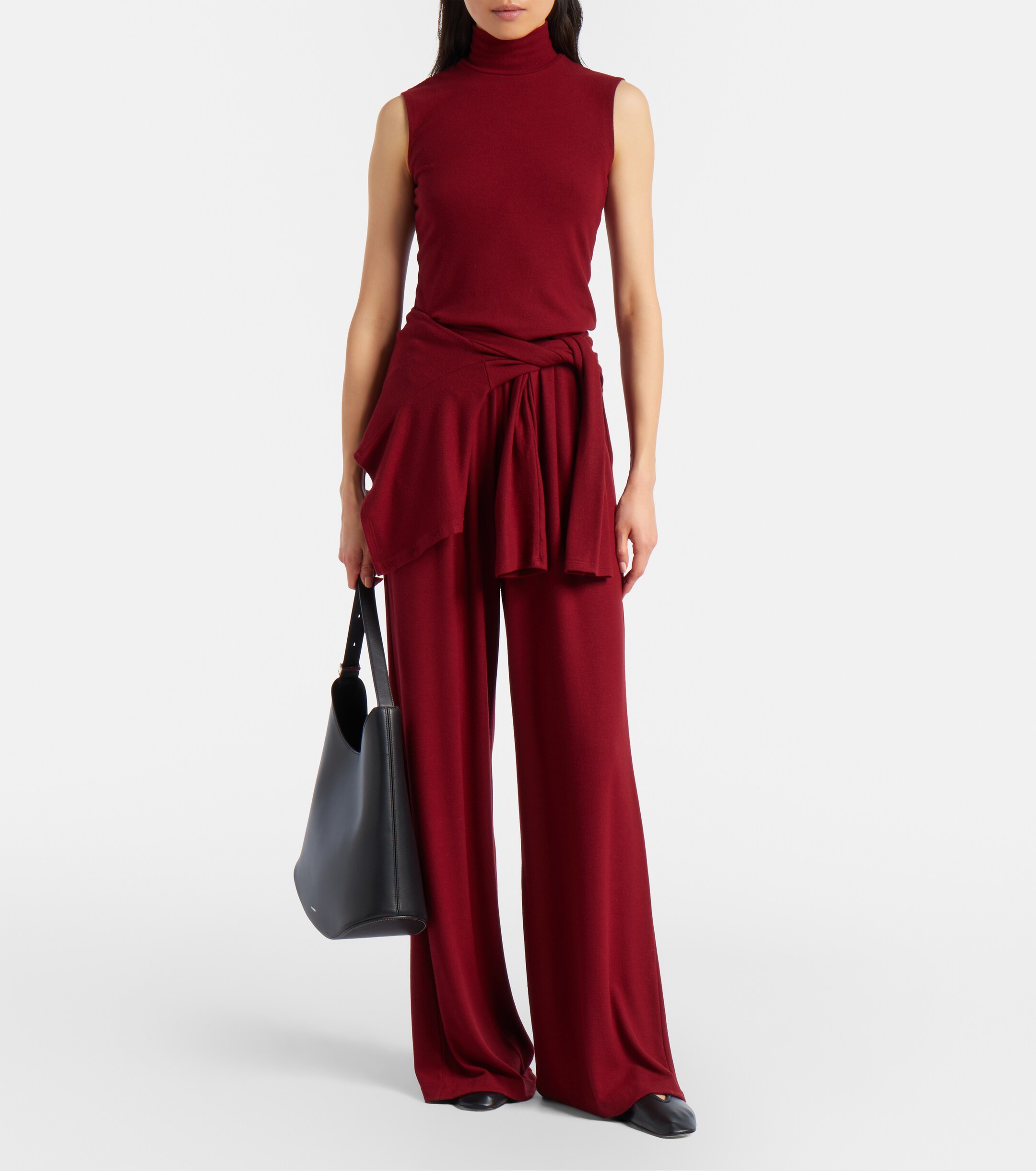 LESET Leset Lauren turtleneck jersey top