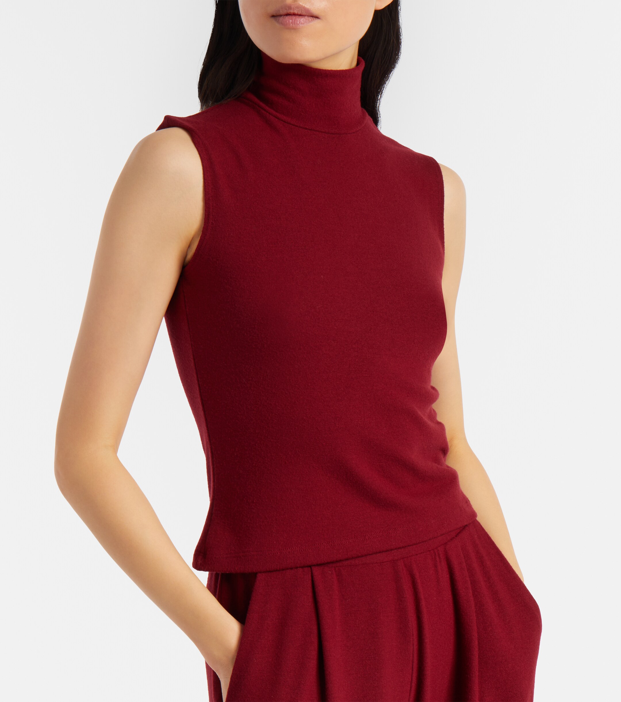 LESET Leset Lauren turtleneck jersey top