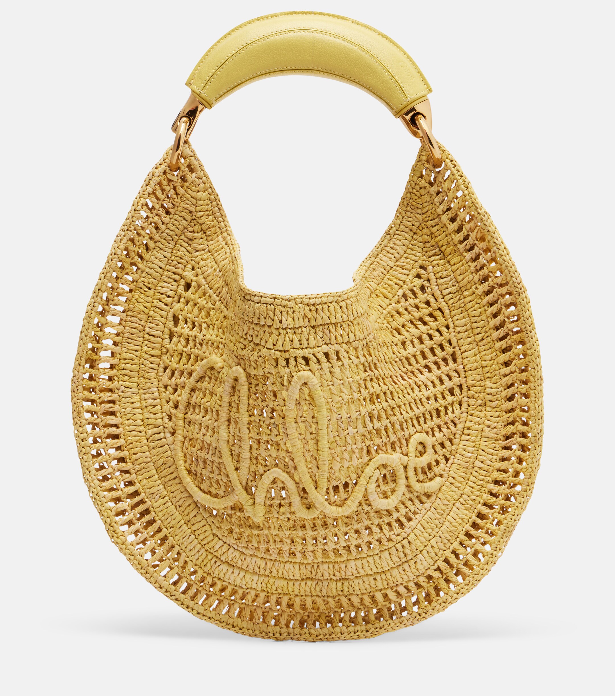 Chloé Summer Banana raffia shoulder bag