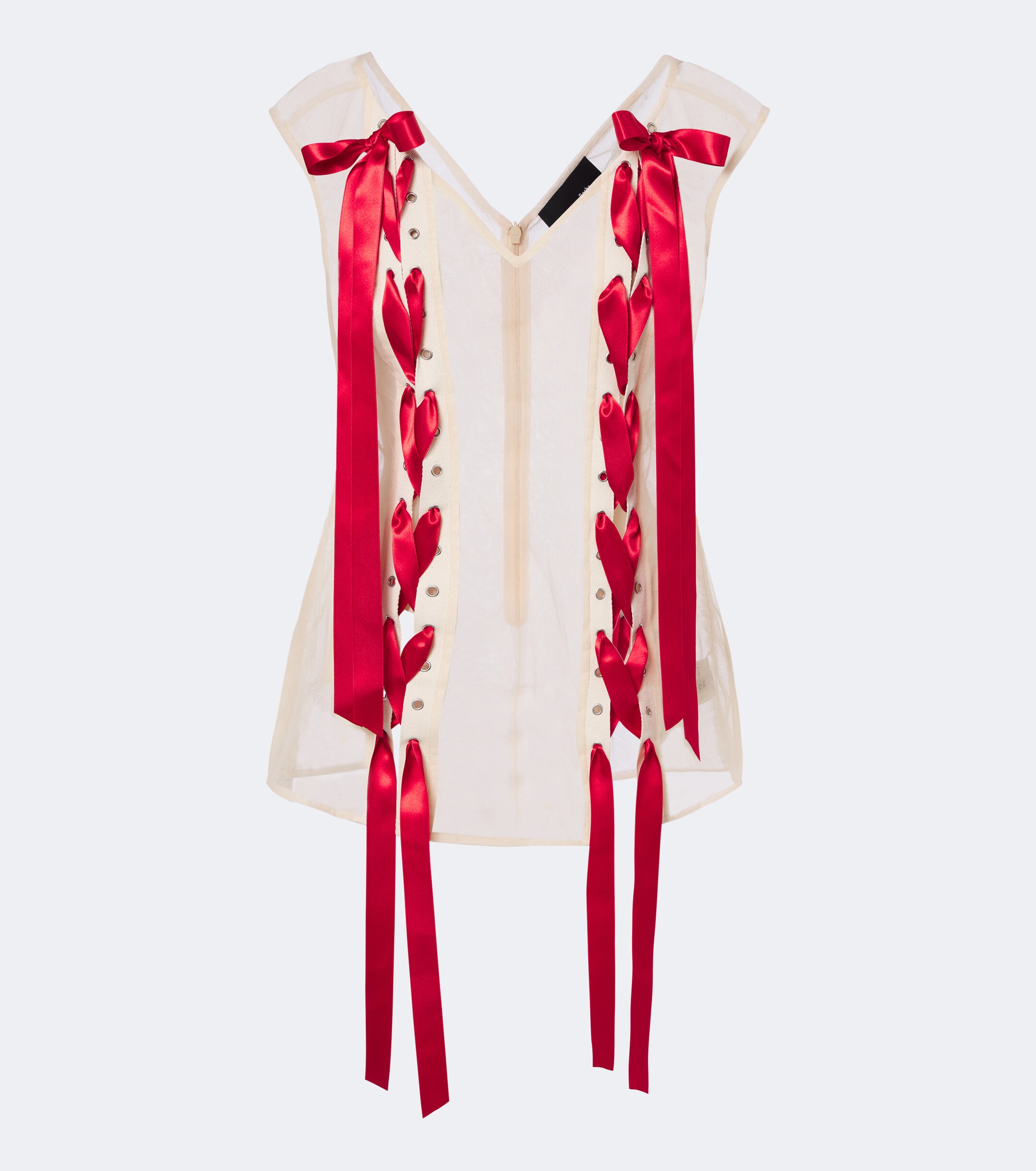 Simone Rocha Simone Rocha Unraveling bow-detail sheer top