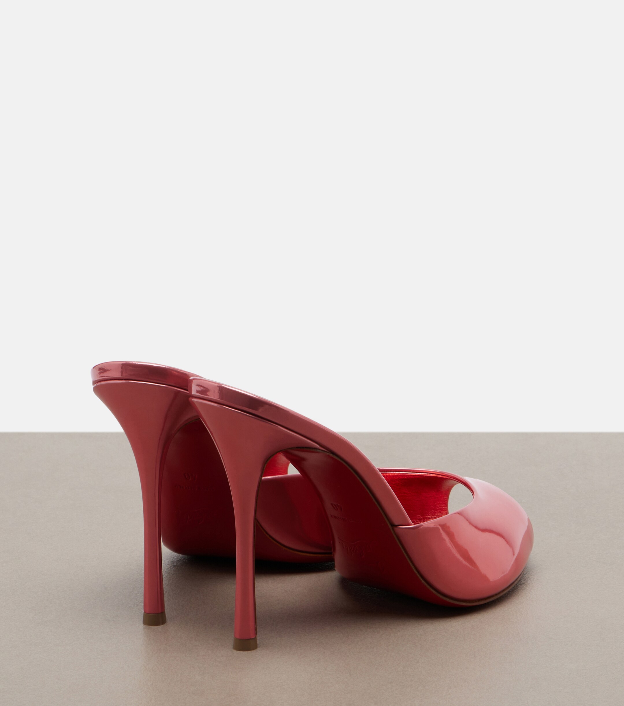 CHRISTIAN LOUBOUTIN Christian Louboutin Me Dolly laminated leather mules
