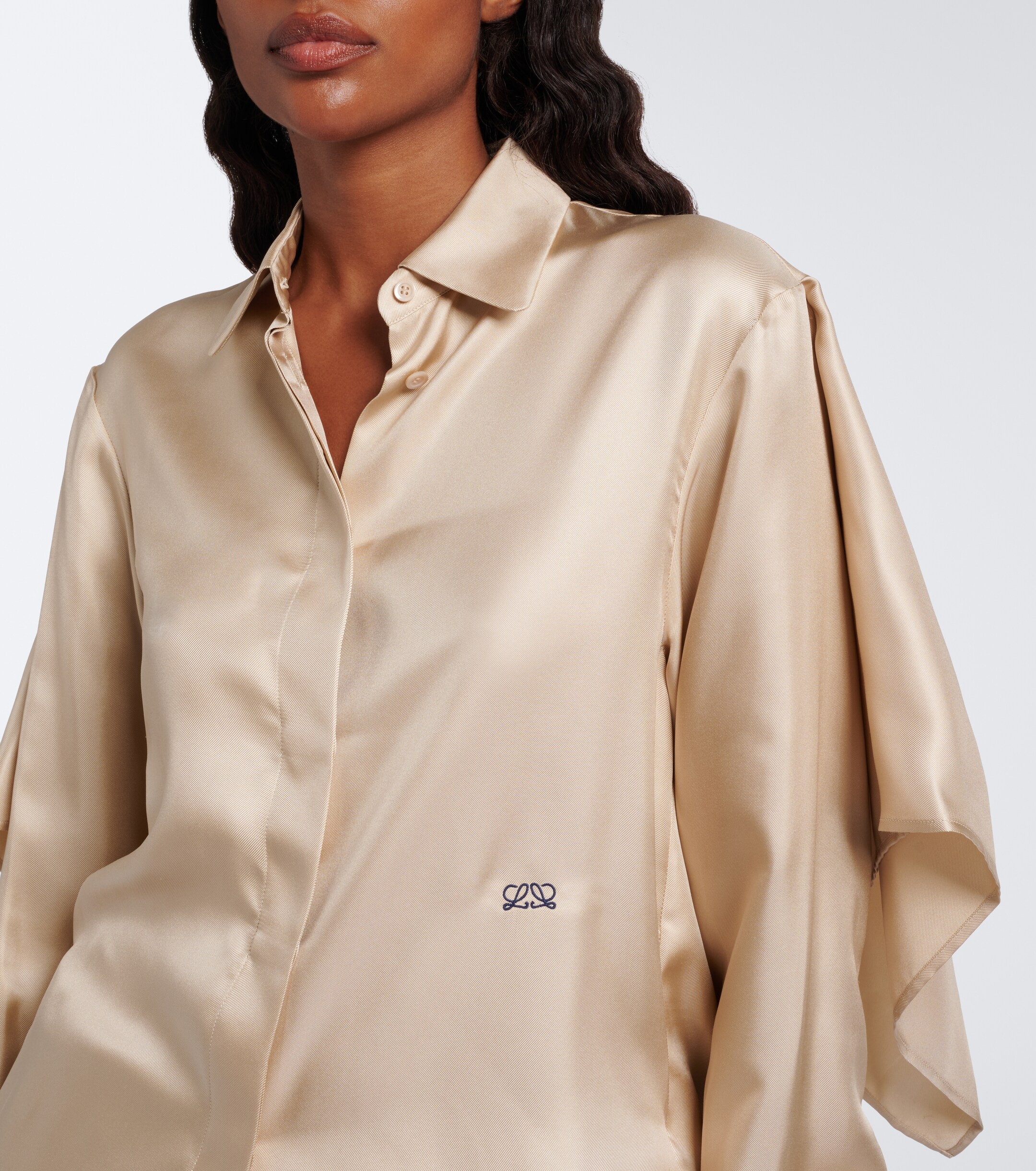 Loewe Loewe Caped silk twill shirt