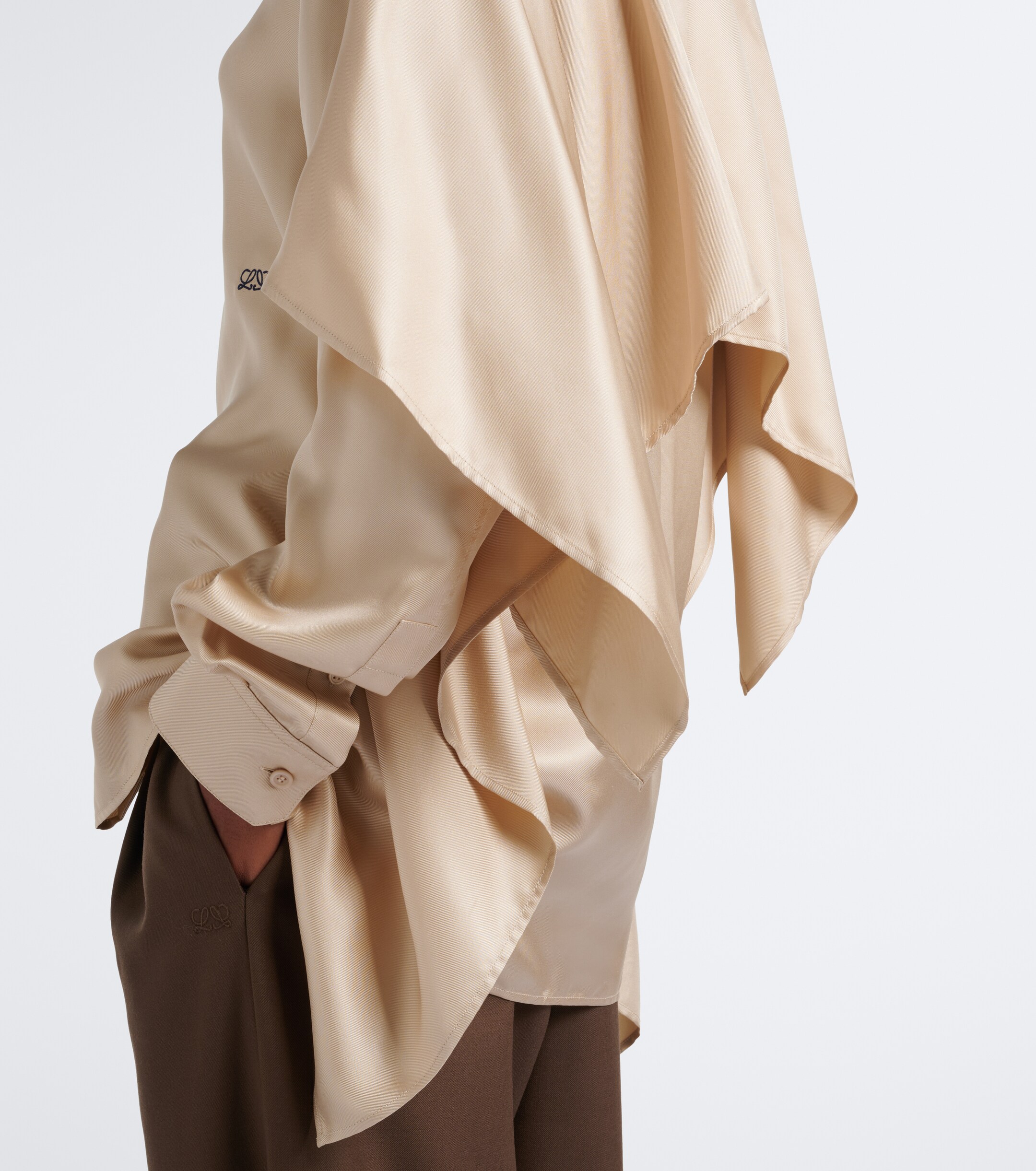 Loewe Loewe Caped silk twill shirt