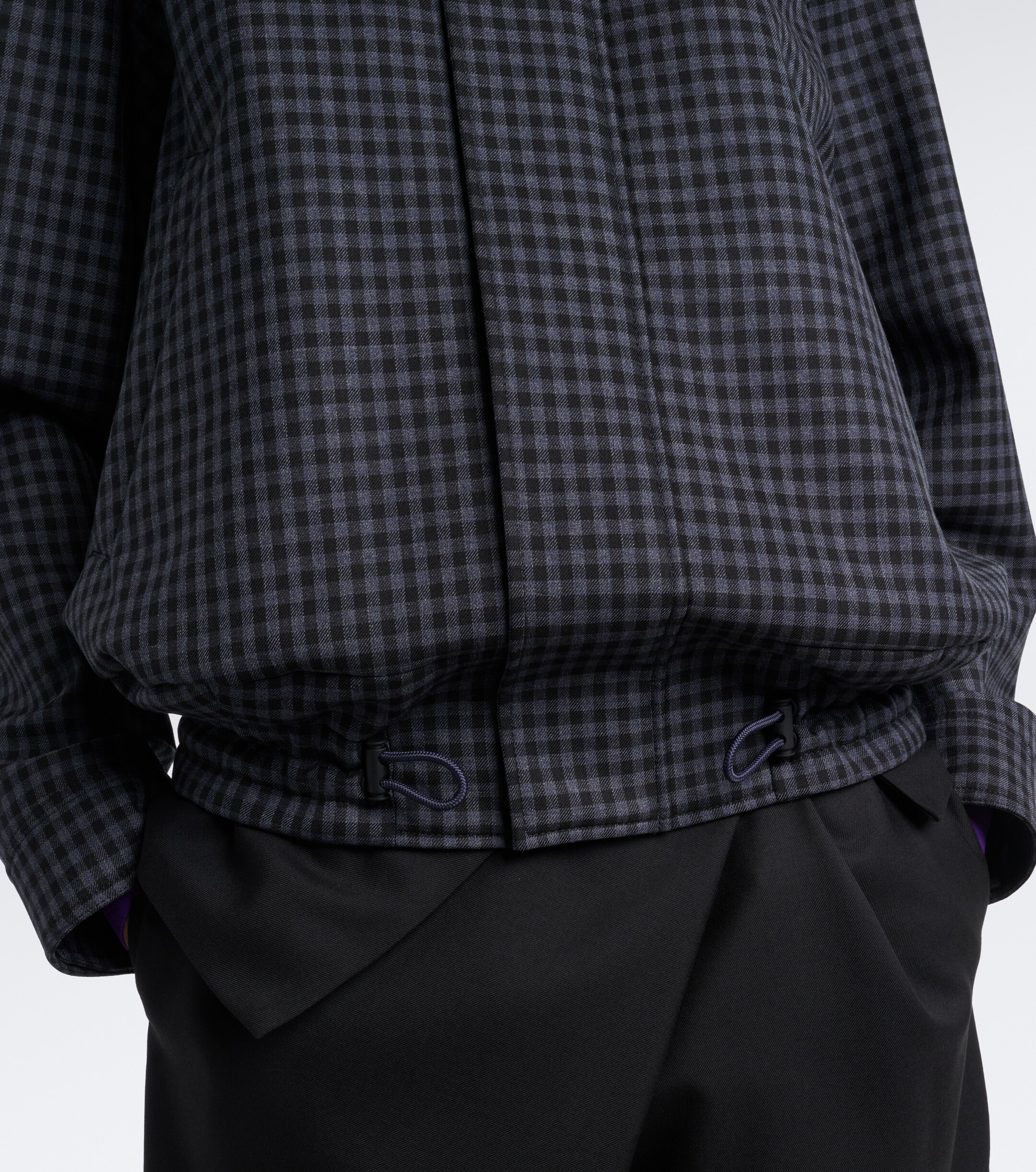Loewe Loewe Gingham wool-blend blouson jacket
