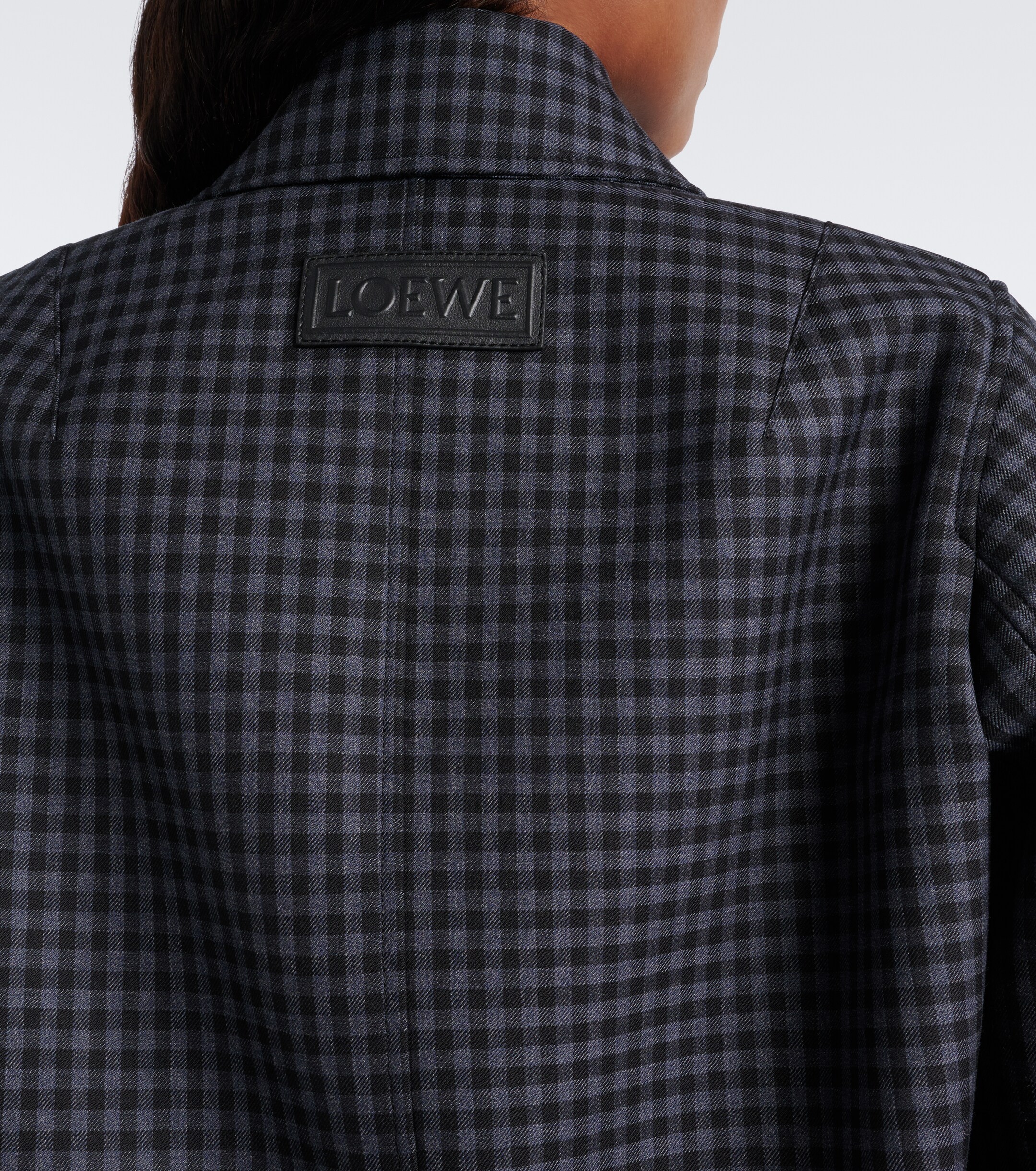 Loewe Loewe Gingham wool-blend blouson jacket