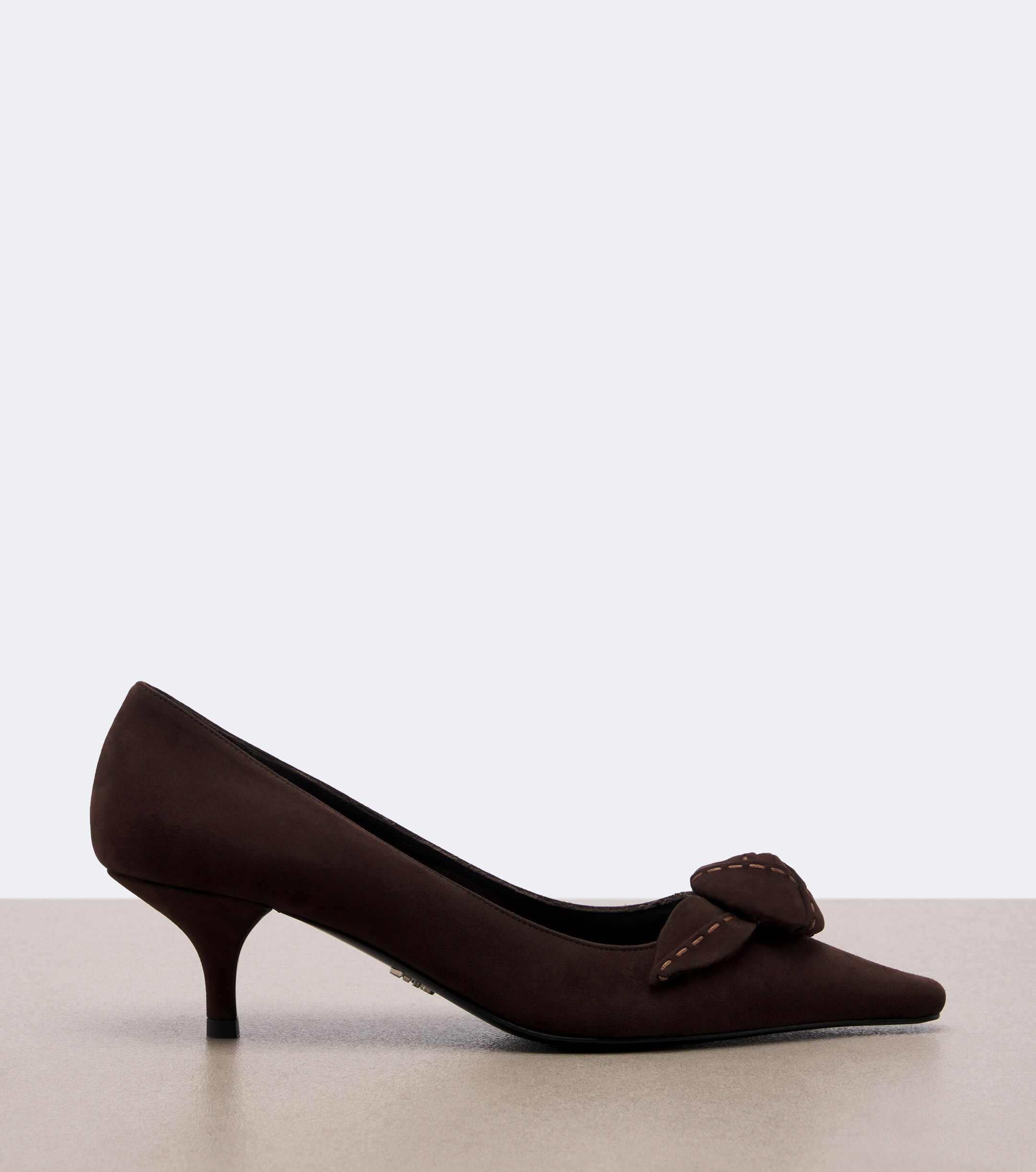 Prada Prada Floral-appliqué suede pumps