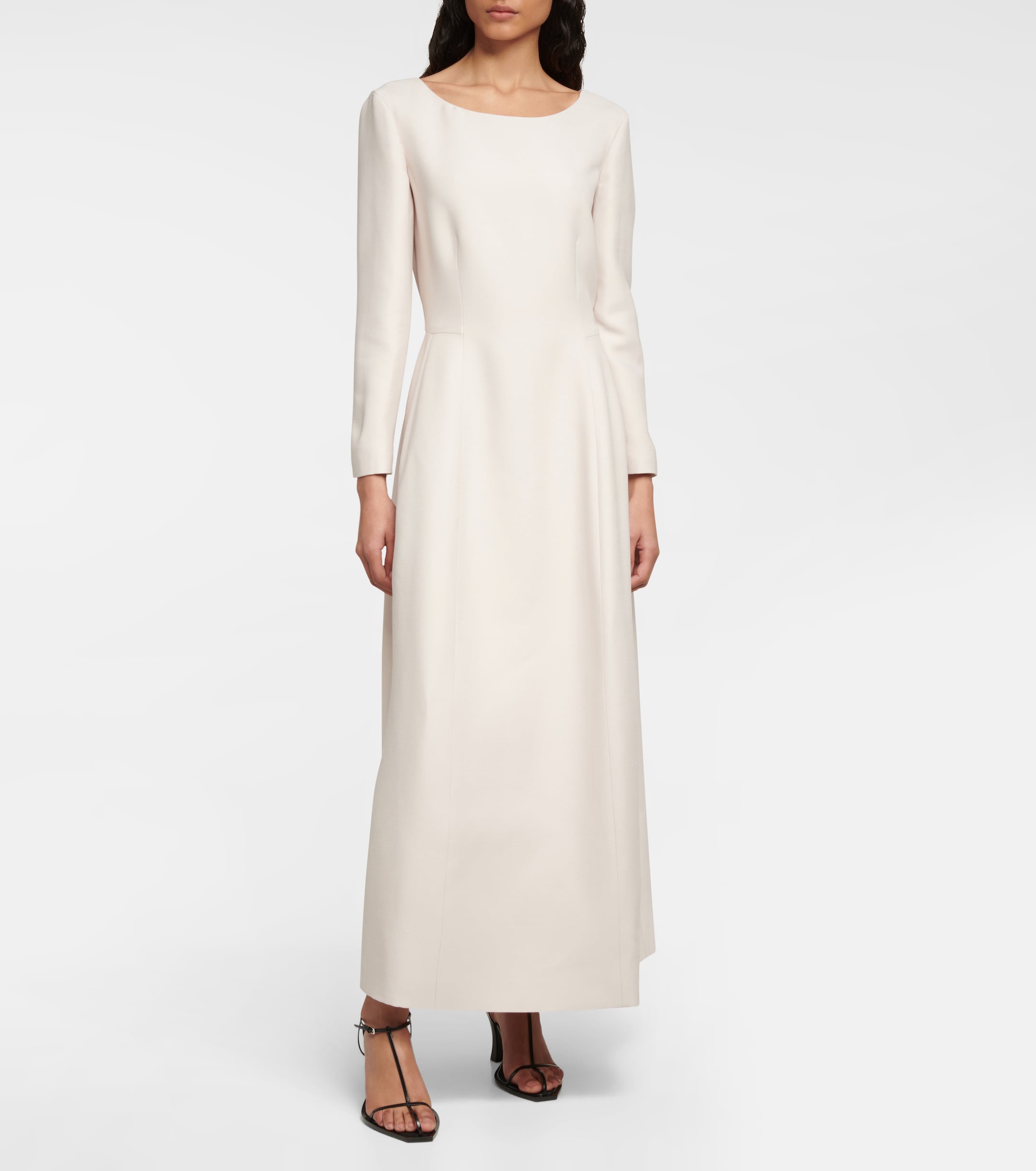 The Row Lilibet wool and silk midi dress