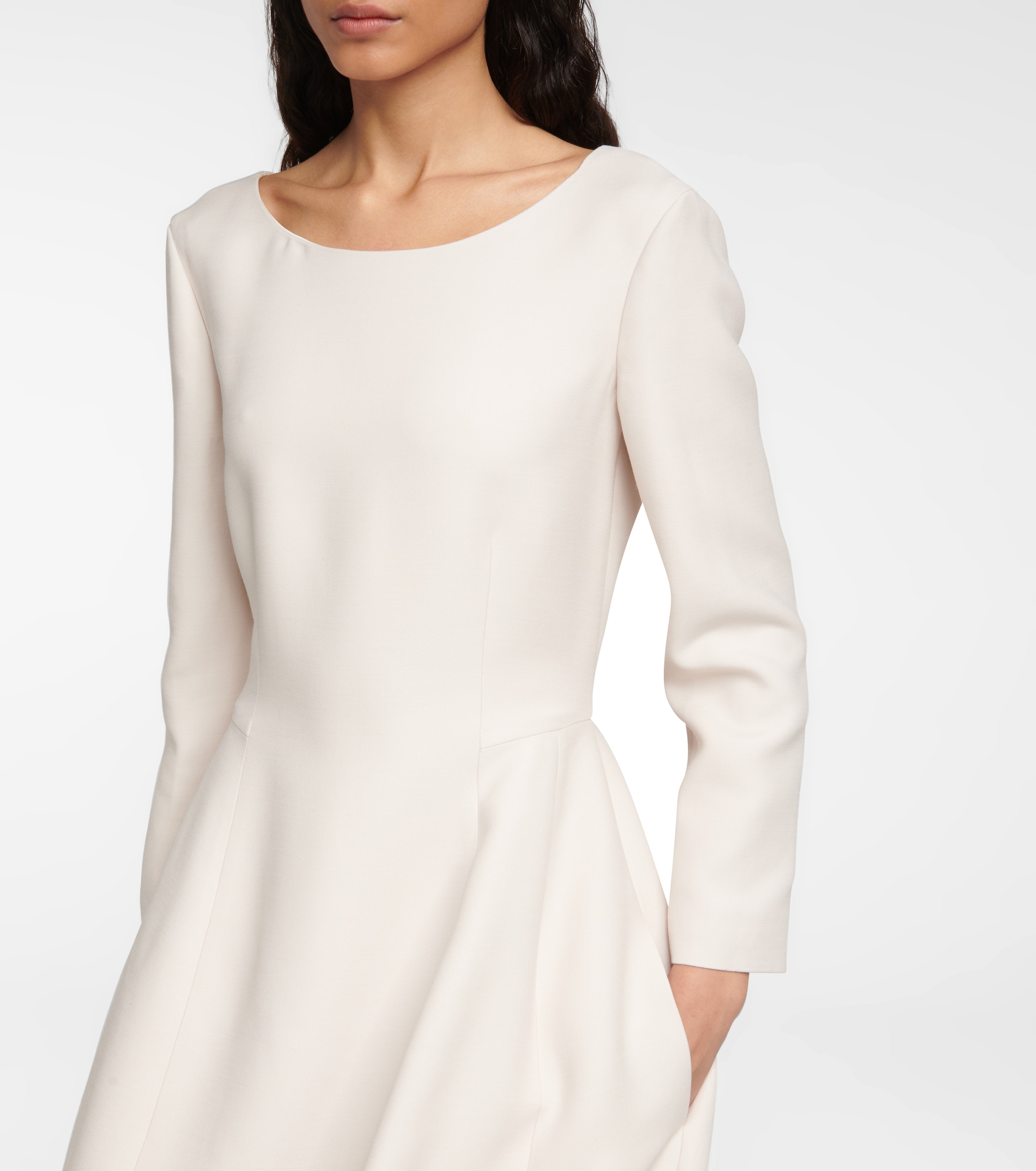 The Row Lilibet wool and silk midi dress