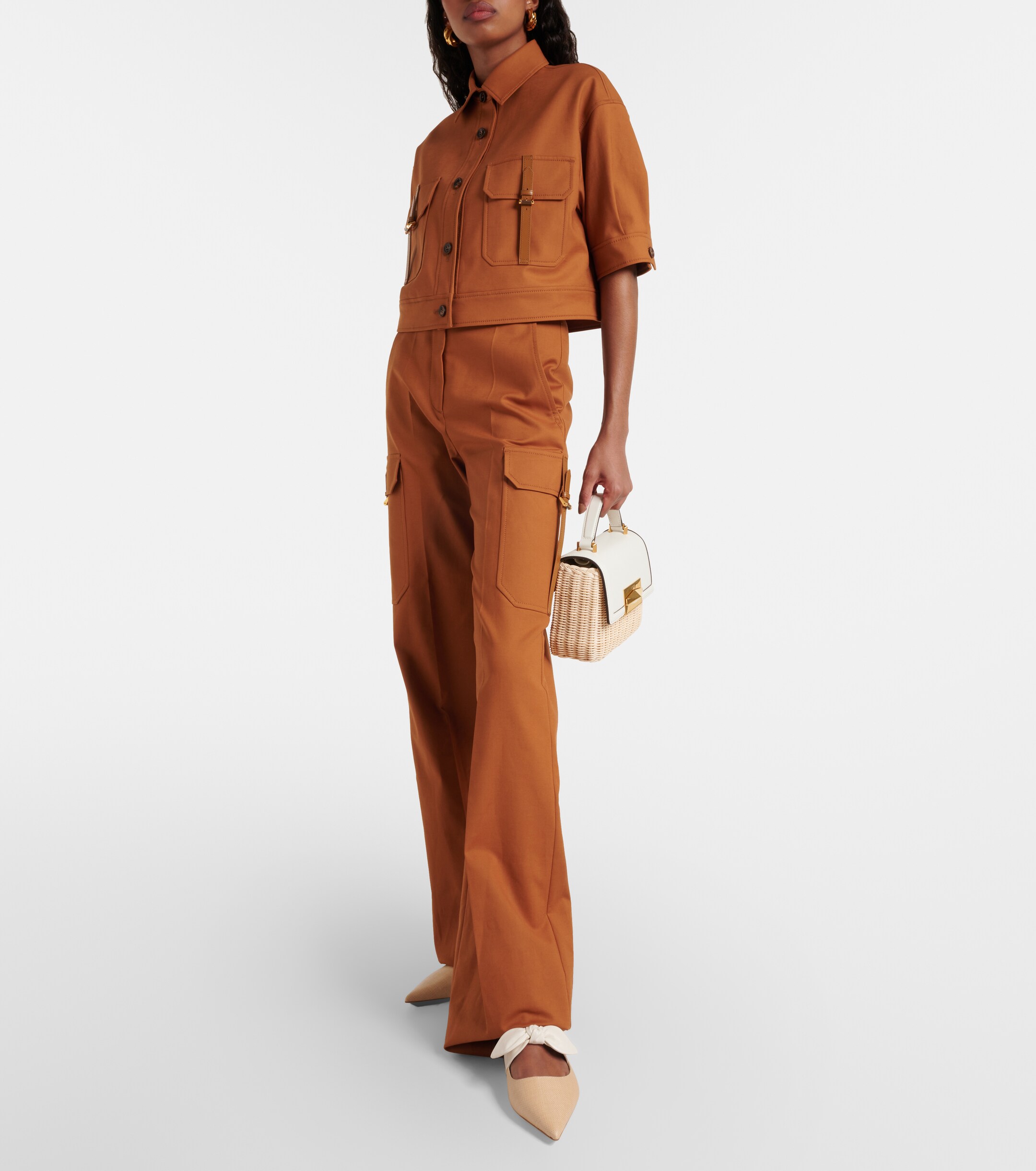 JIMMY CHOO - Rali leather and raffia mules | Plush