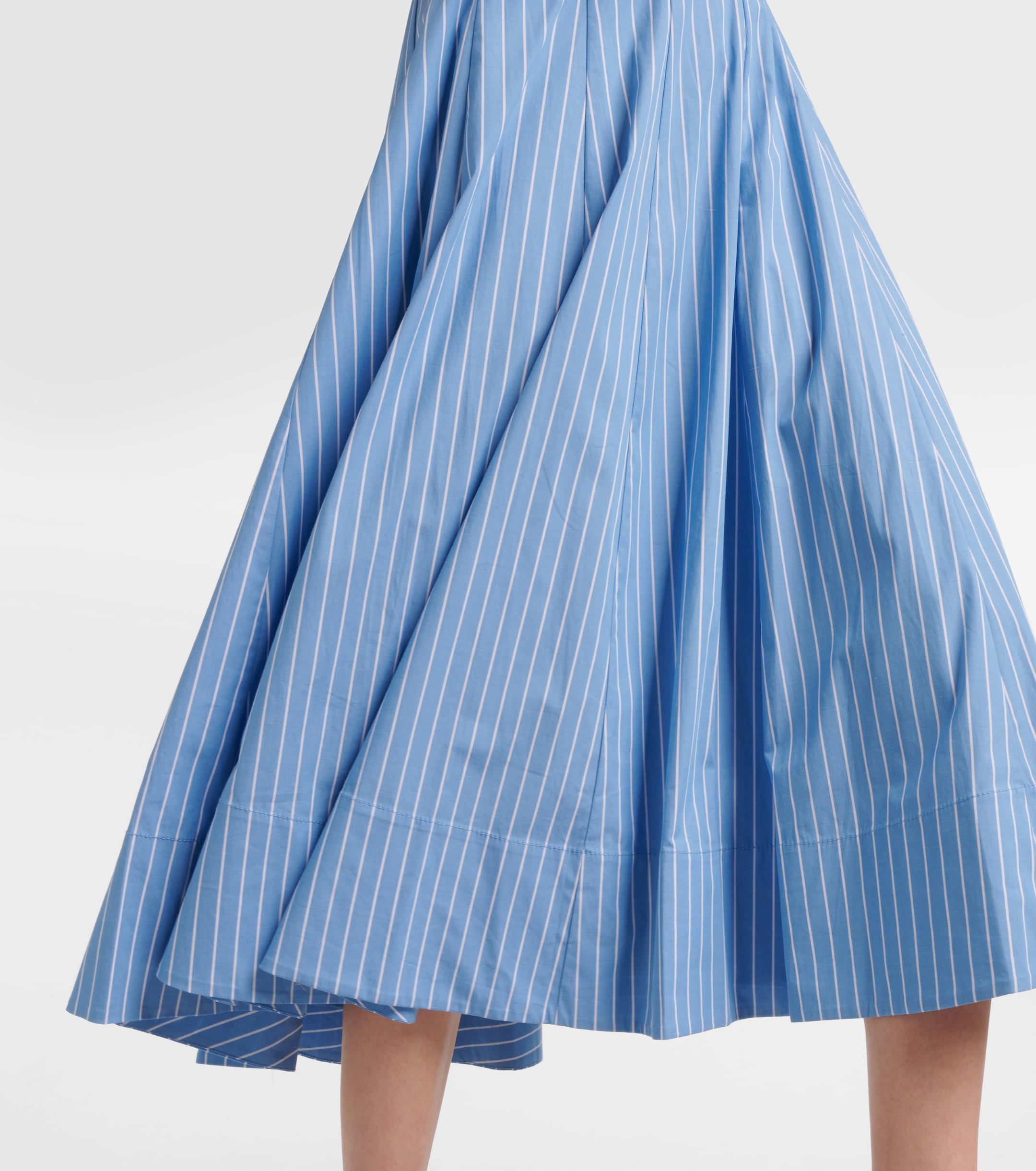 Staud - Wells pinstriped cotton poplin midi dress | Plush