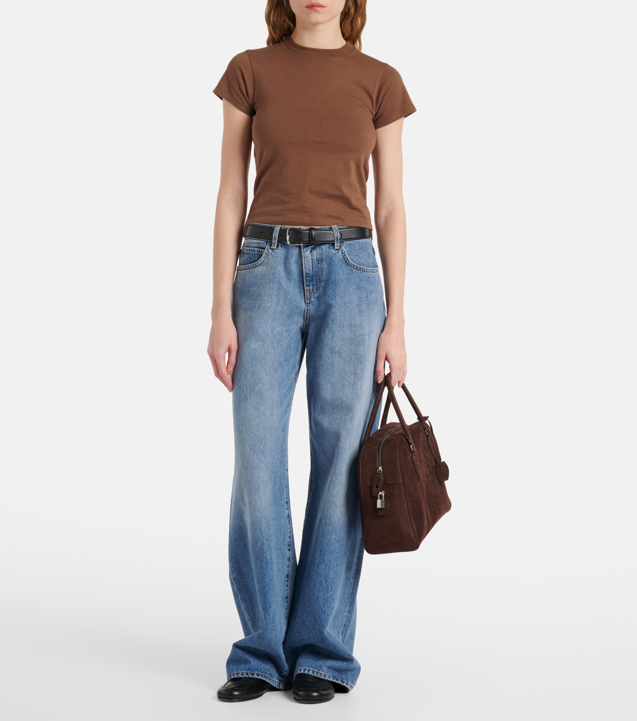 The Row India 12.00 suede tote bag